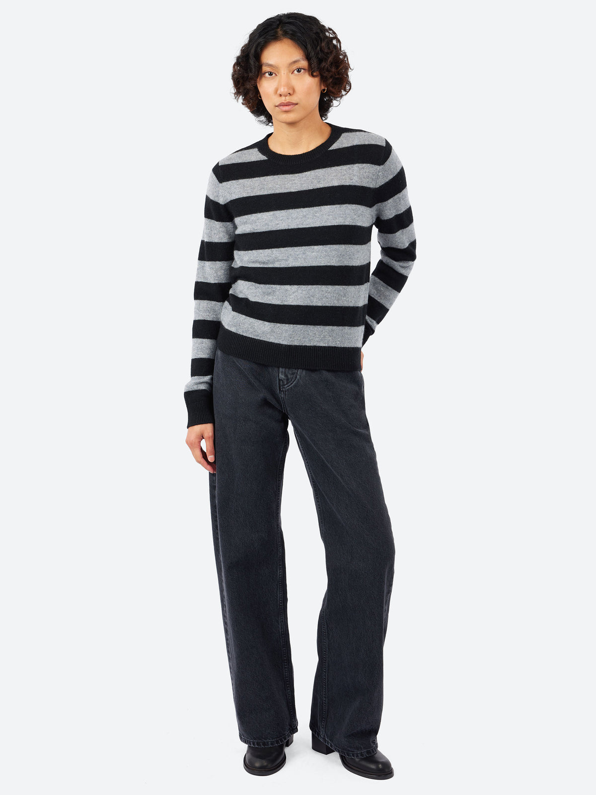 Cashmere Stripe Crew
