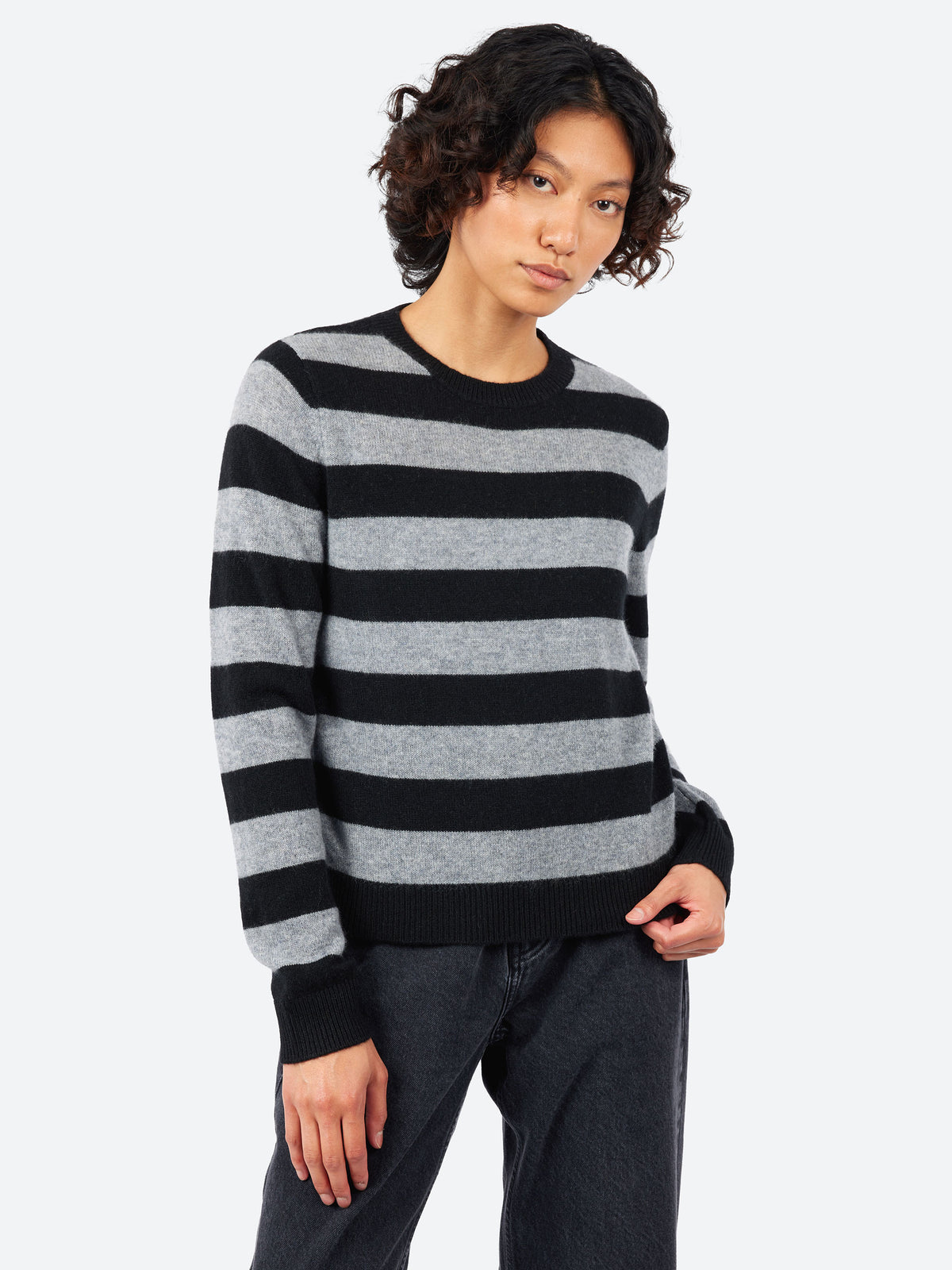 Cashmere Stripe Crew