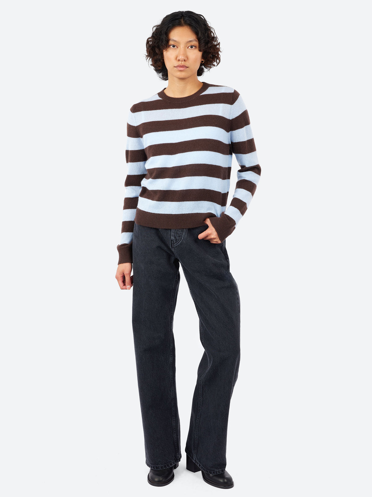 Cashmere Stripe Crew