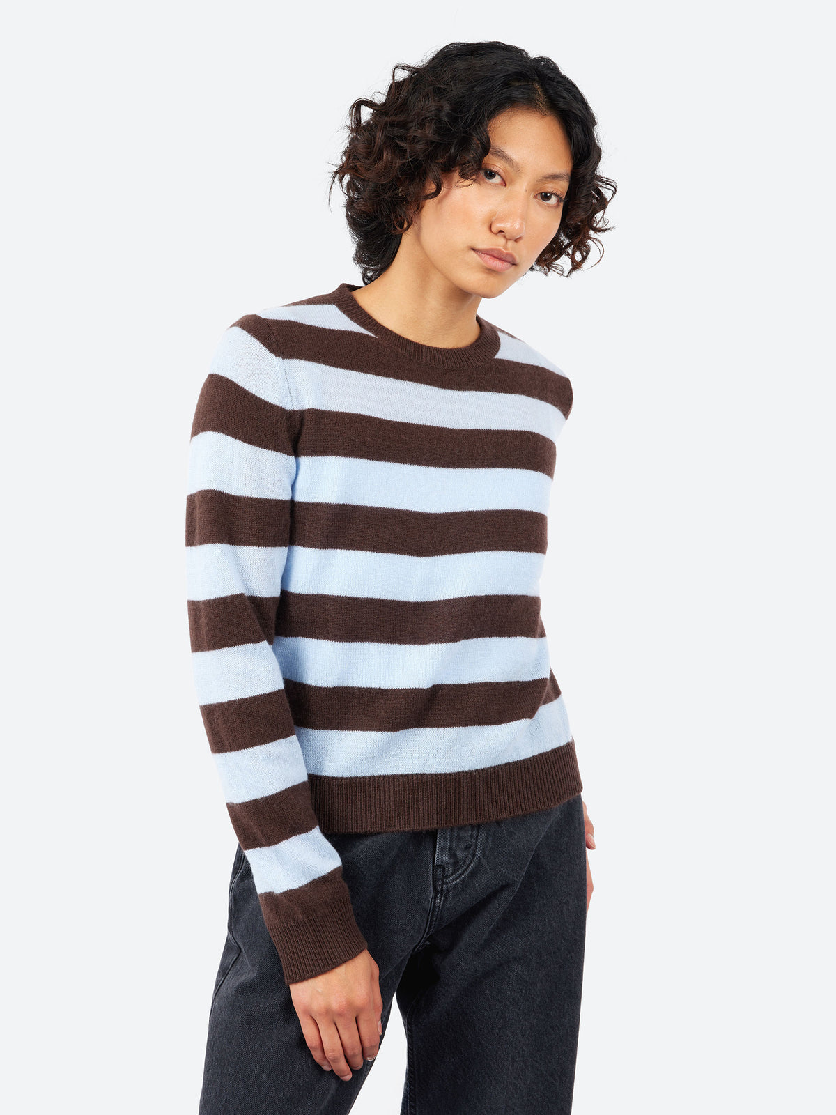 Cashmere Stripe Crew