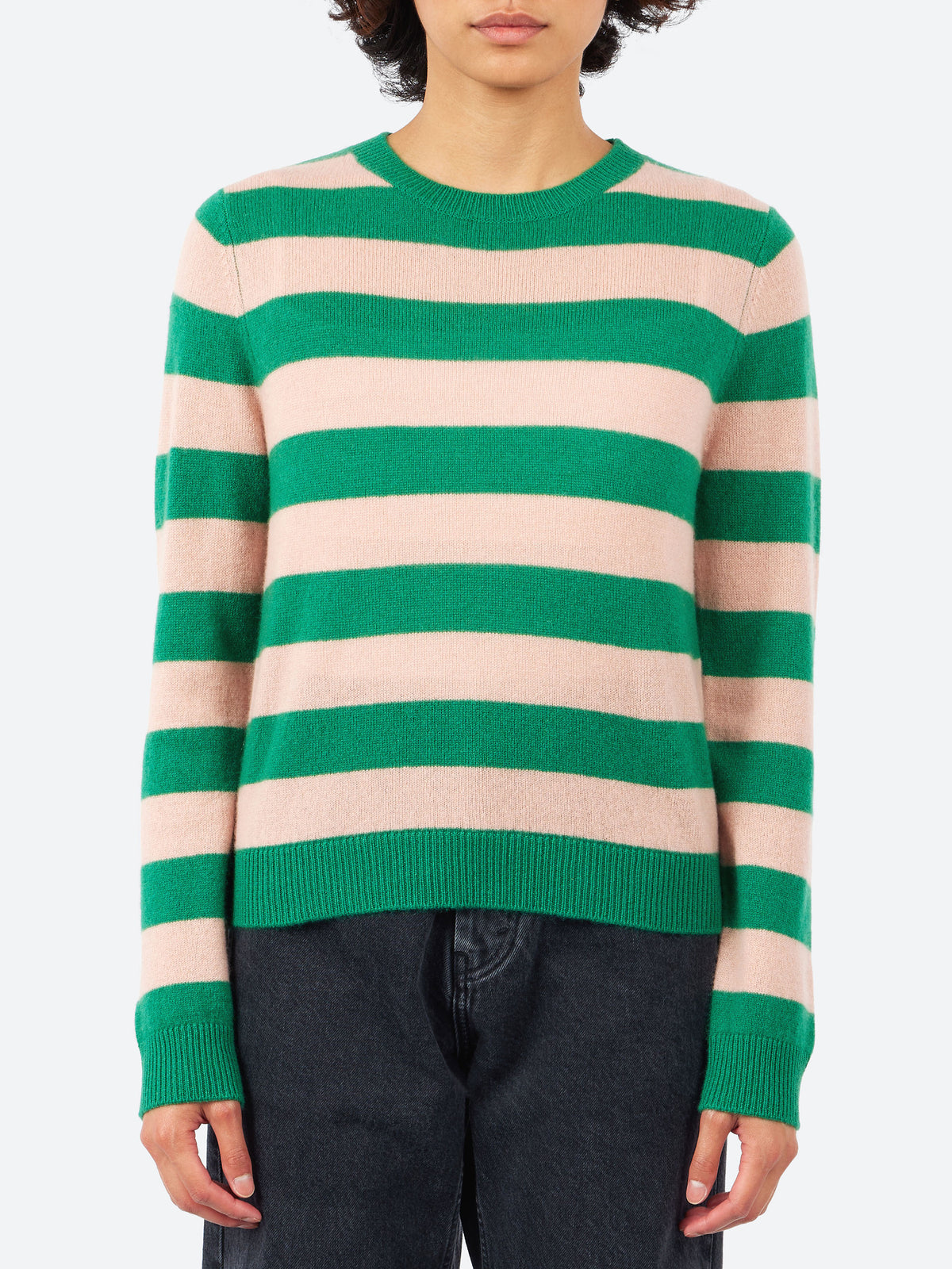 Cashmere Stripe Crew