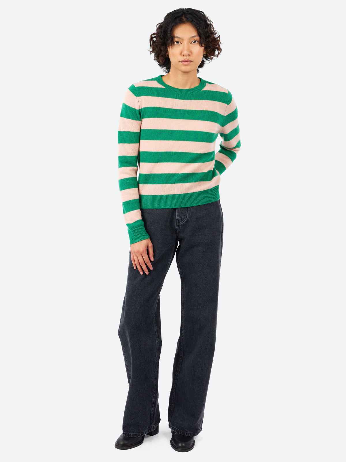 Cashmere Stripe Crew