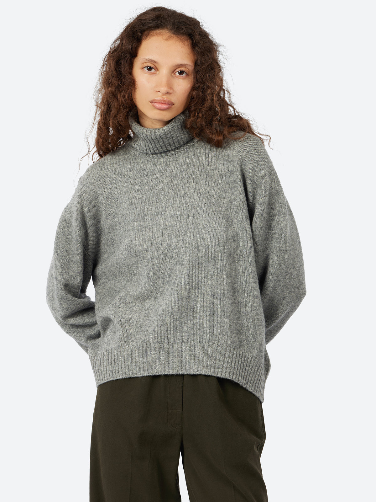 Oversize Roll Collar Sweater