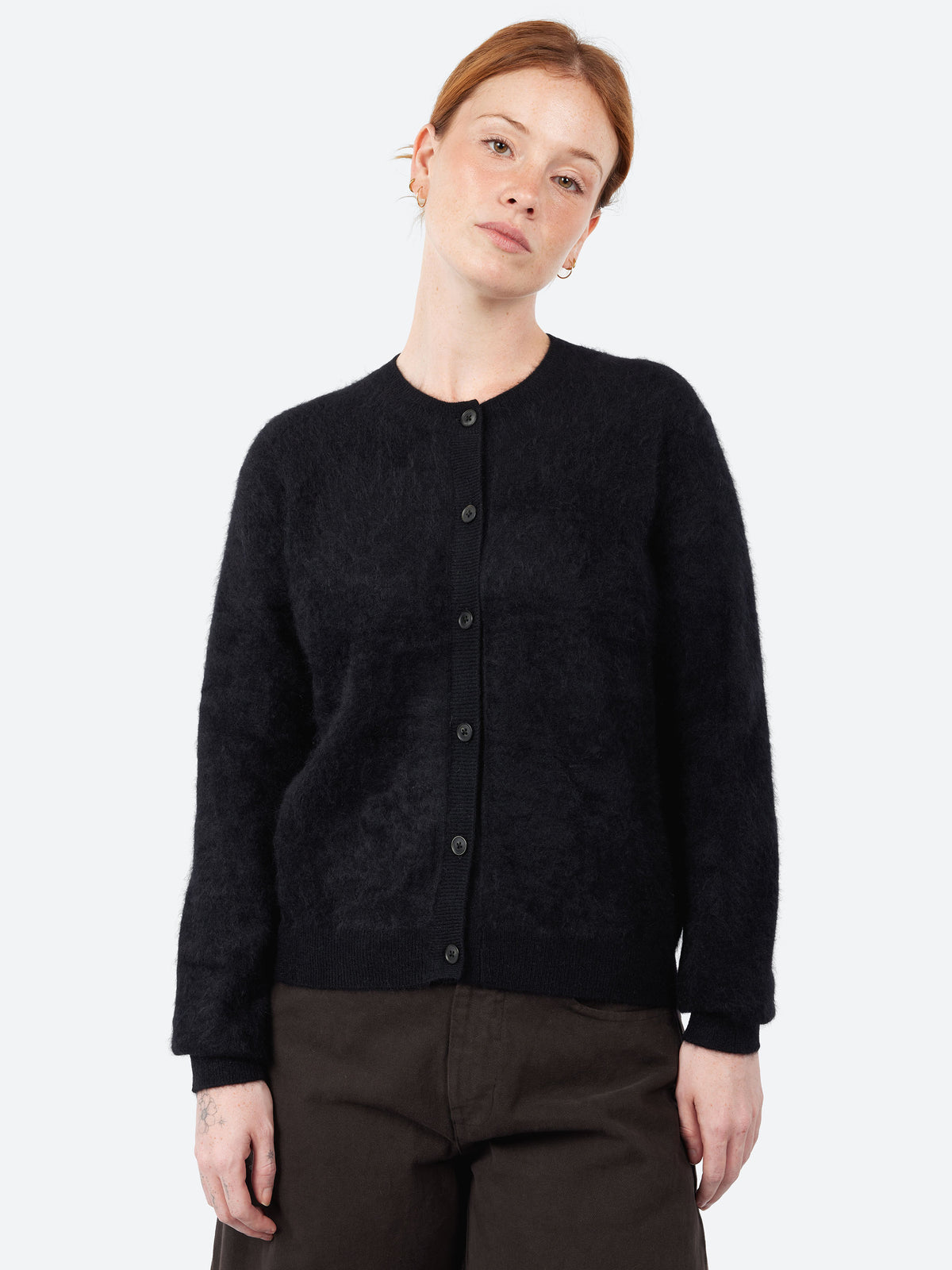 Brushed Crew Cardigan