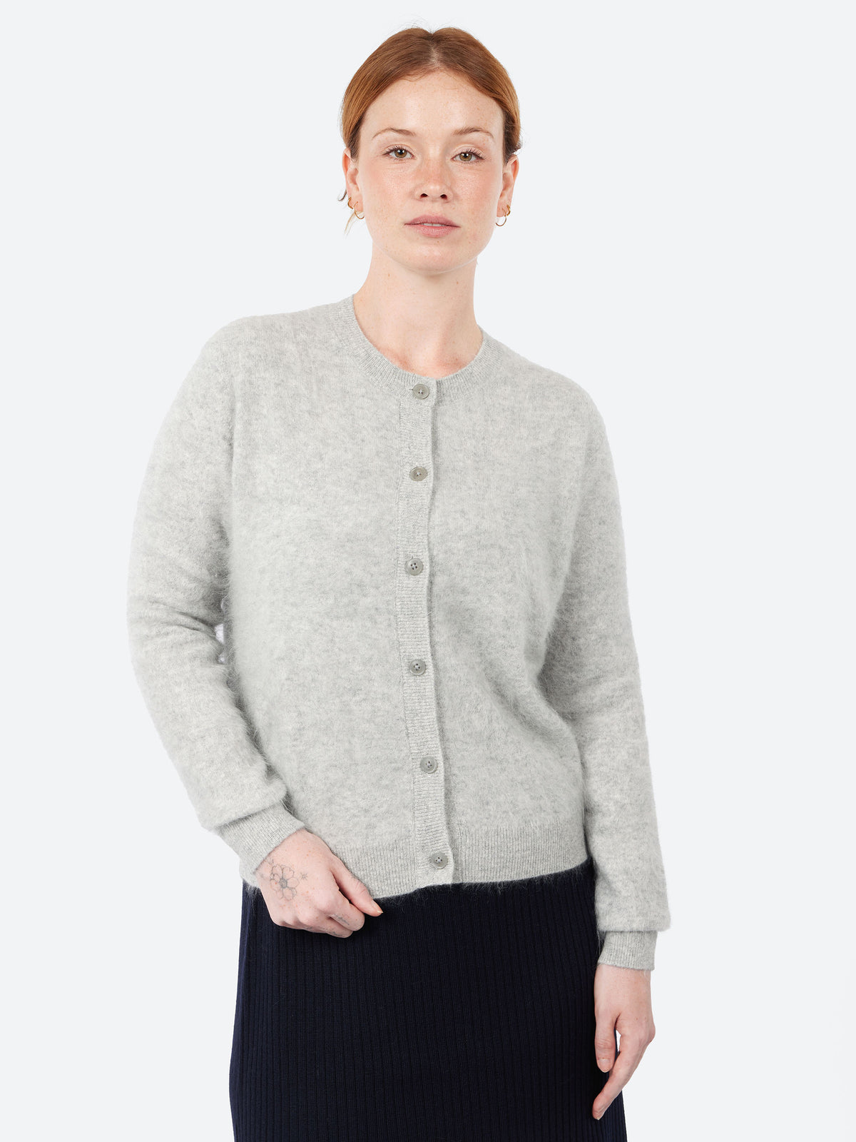 Brushed Crew Cardigan