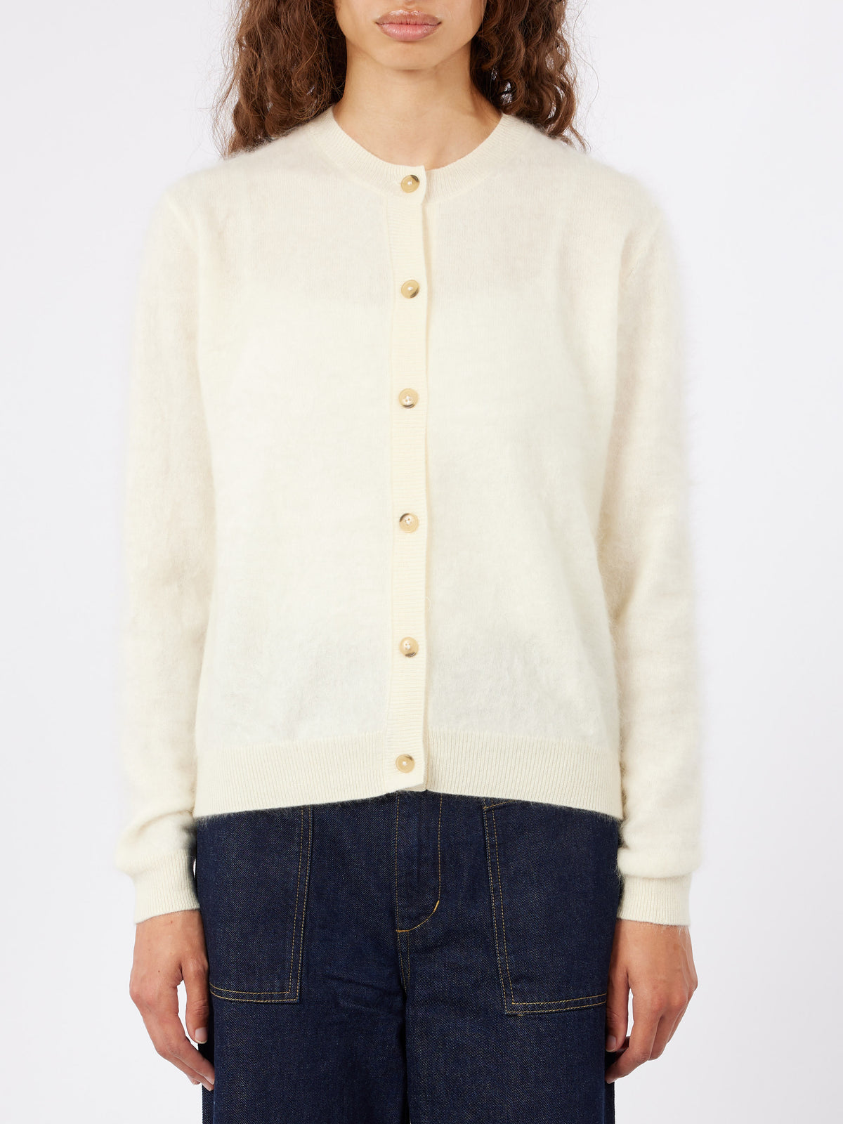 Brushed Crew Cardigan