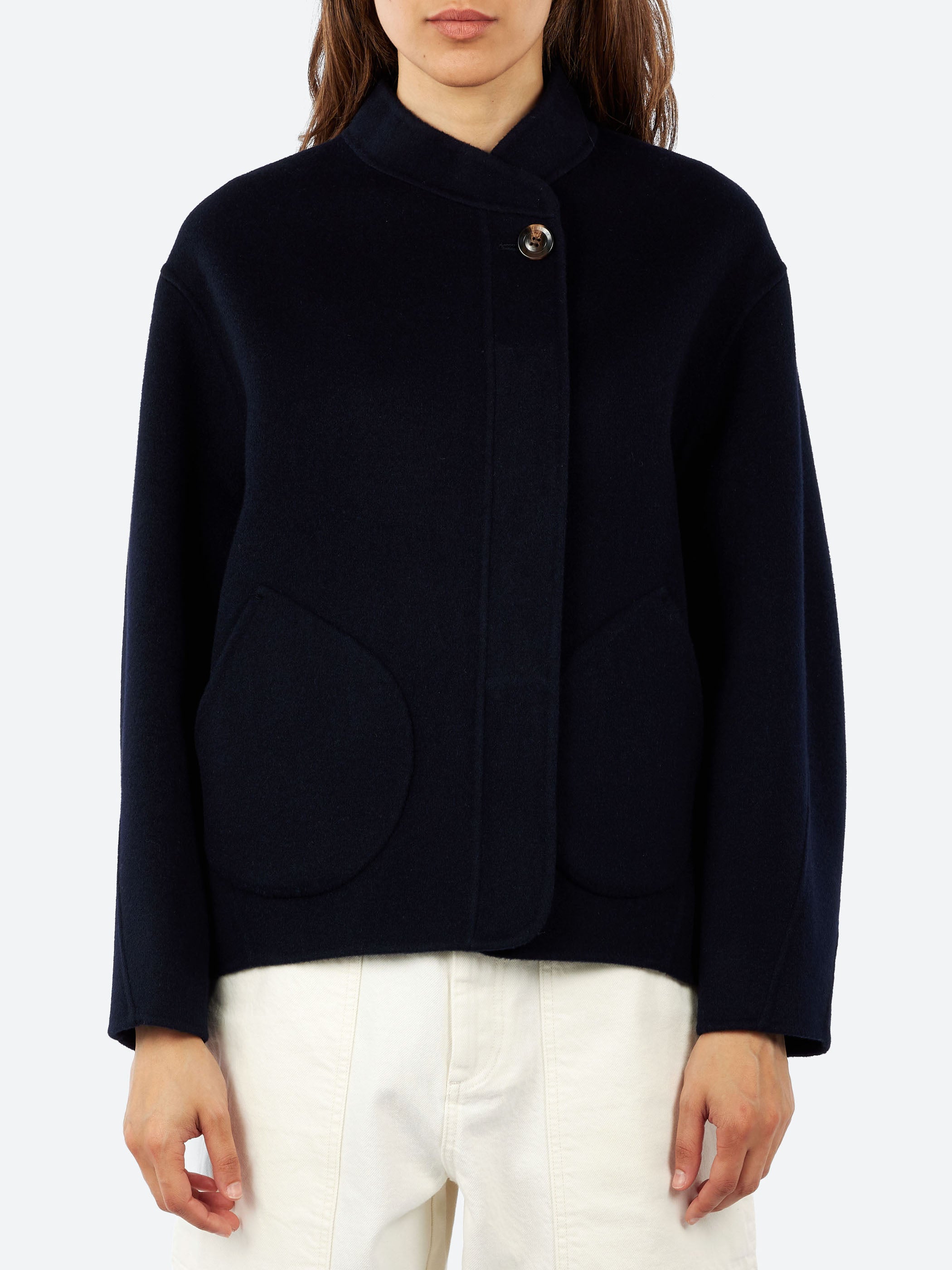 Windsor Short Double-Faced Wool Coat