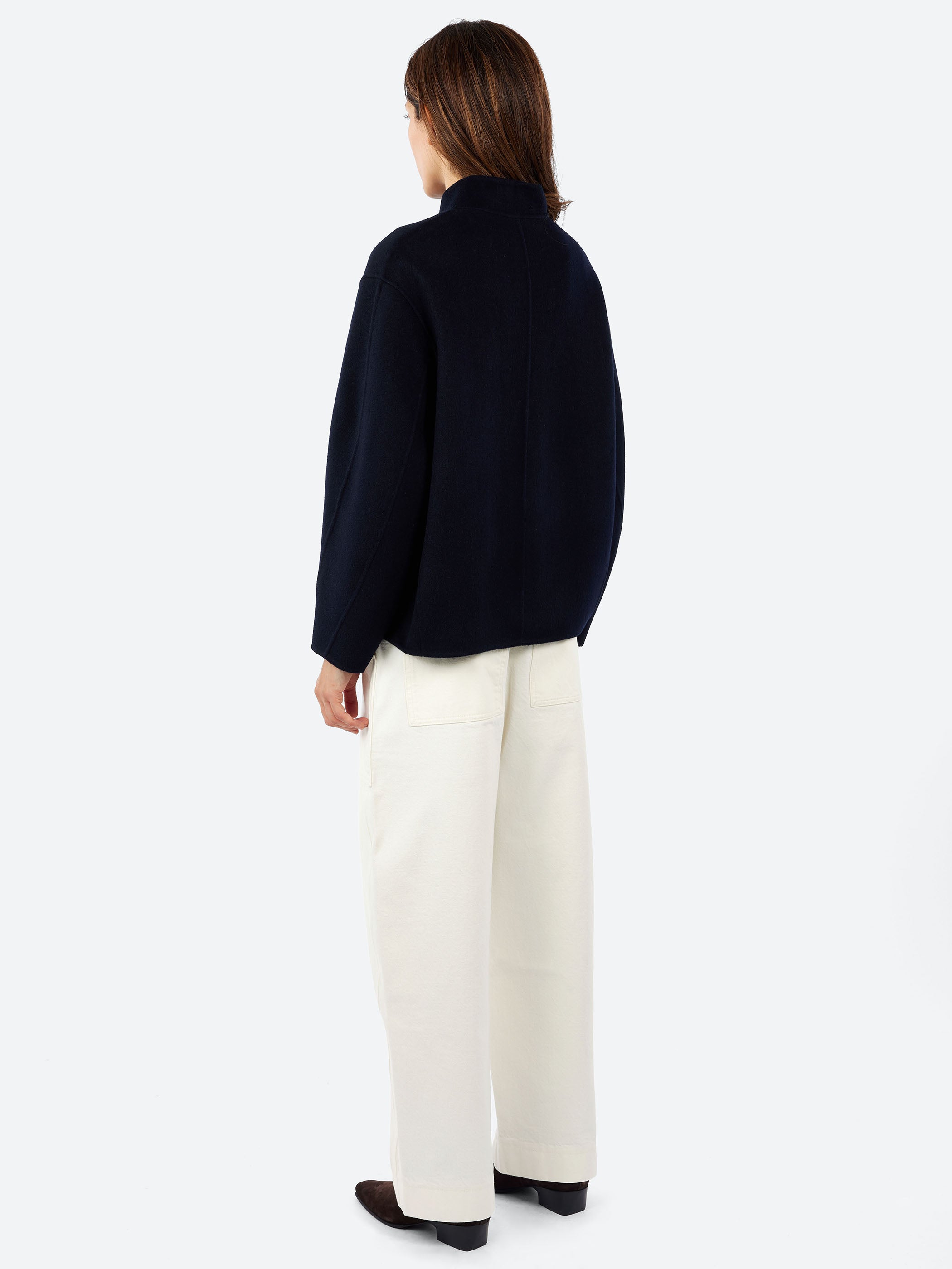 Windsor Short Double-Faced Wool Coat
