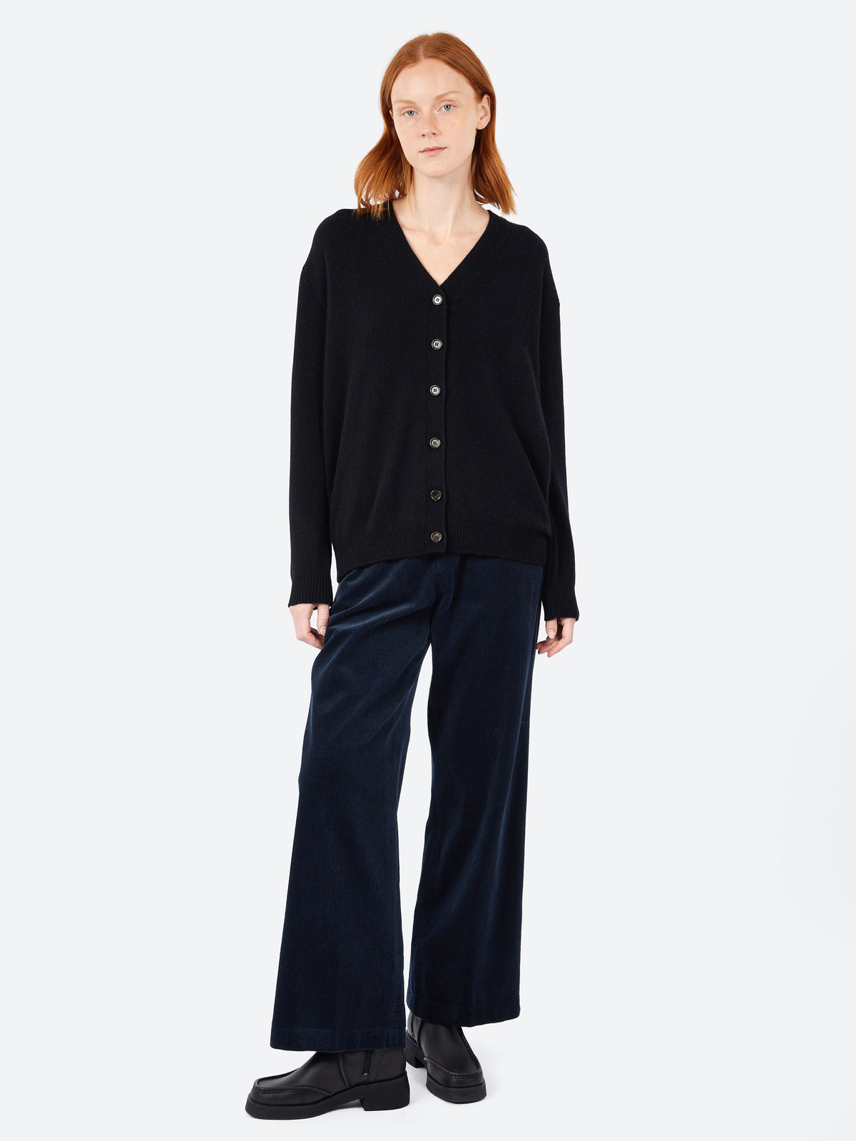 Ribbed Velvet Wide Trousers