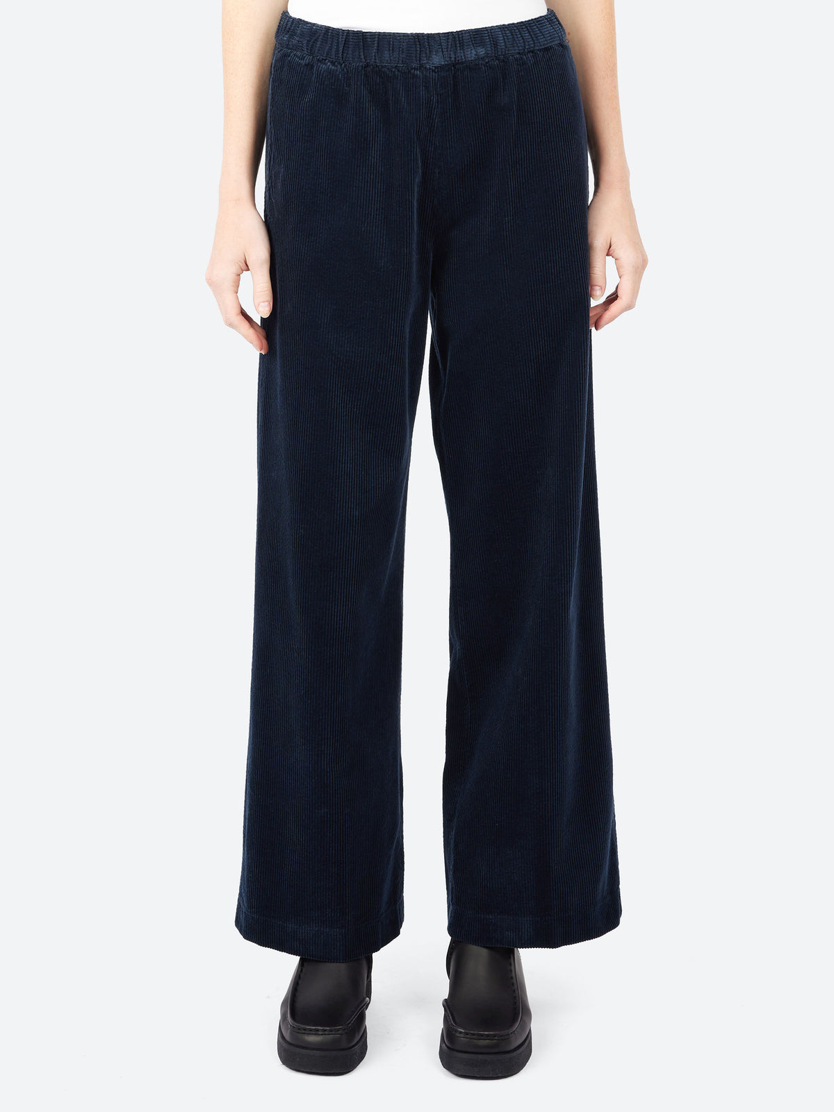 Ribbed Velvet Wide Trousers