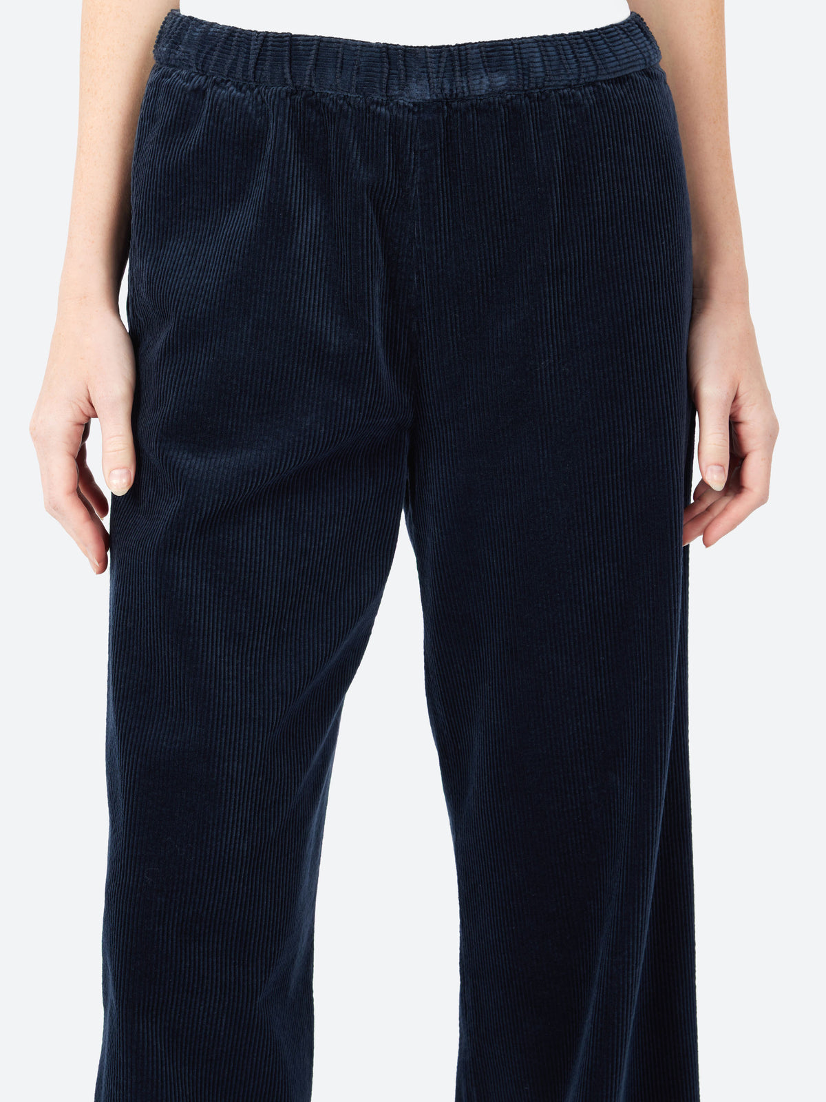 Ribbed Velvet Wide Trousers