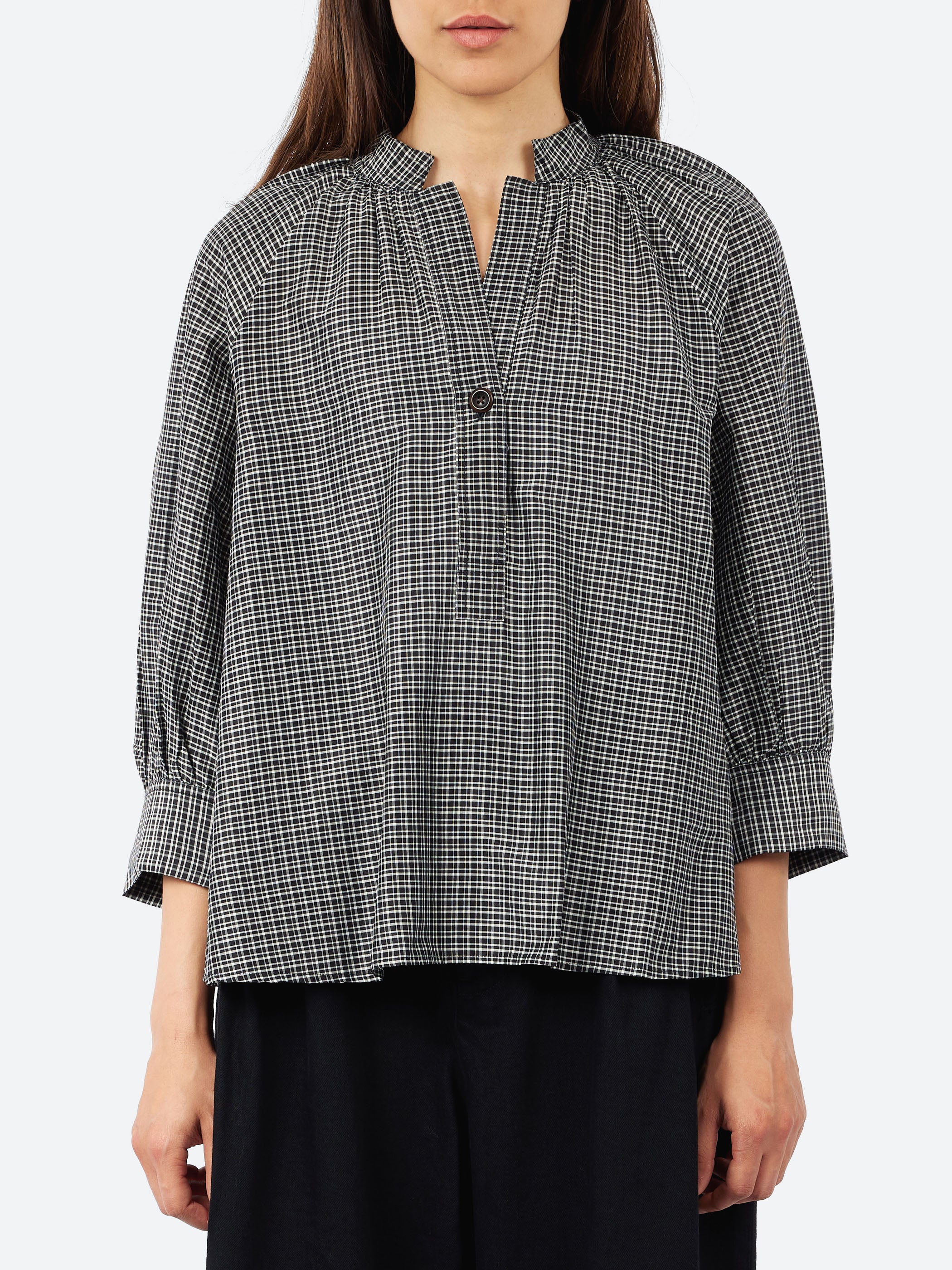 Catrin Cotton Silk Check Shirt