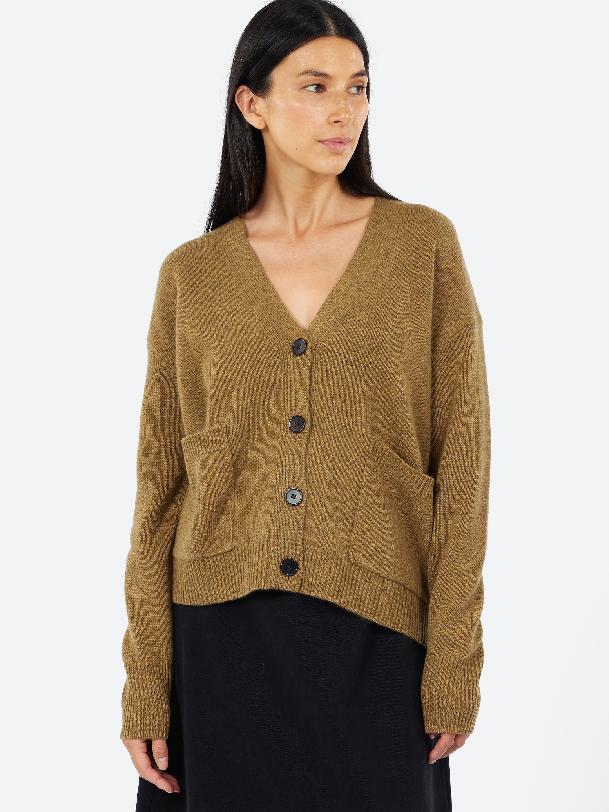 Ffion Wool Cashmere Boxy Cardigan