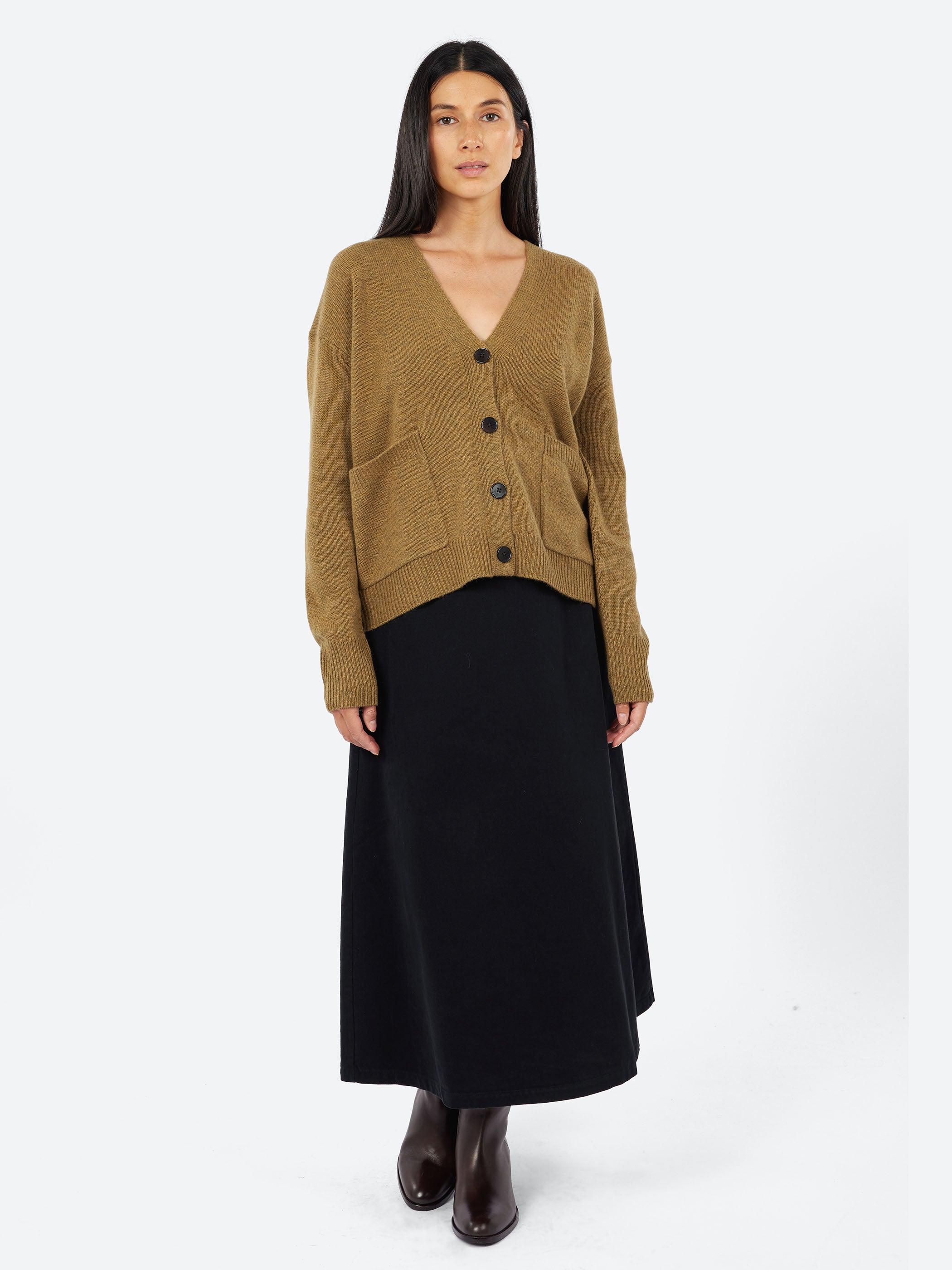 Ffion Wool Cashmere Boxy Cardigan
