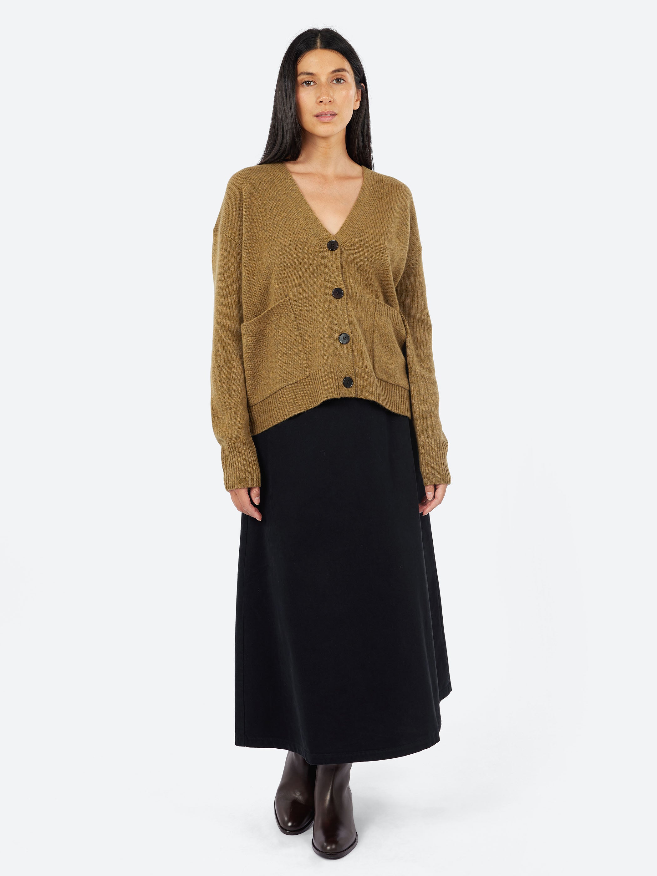 Ffion Wool Cashmere Boxy Cardigan