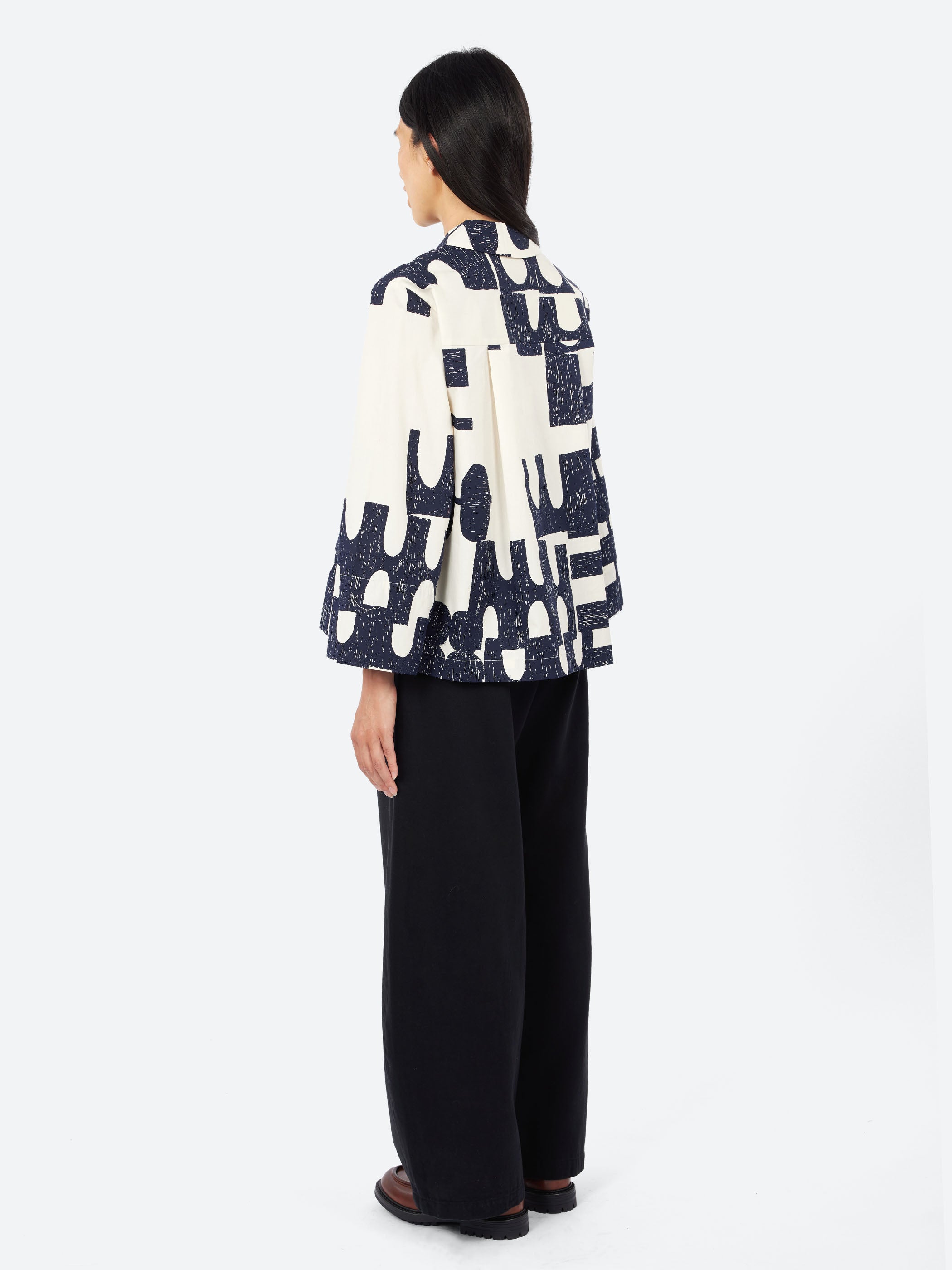 Totem Print Poplin Shirt