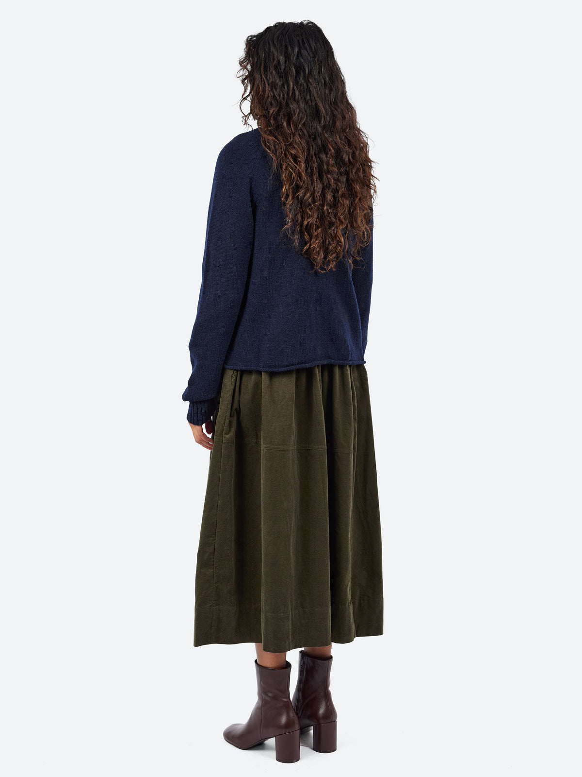 Heathery Wool High Neck Cardigan