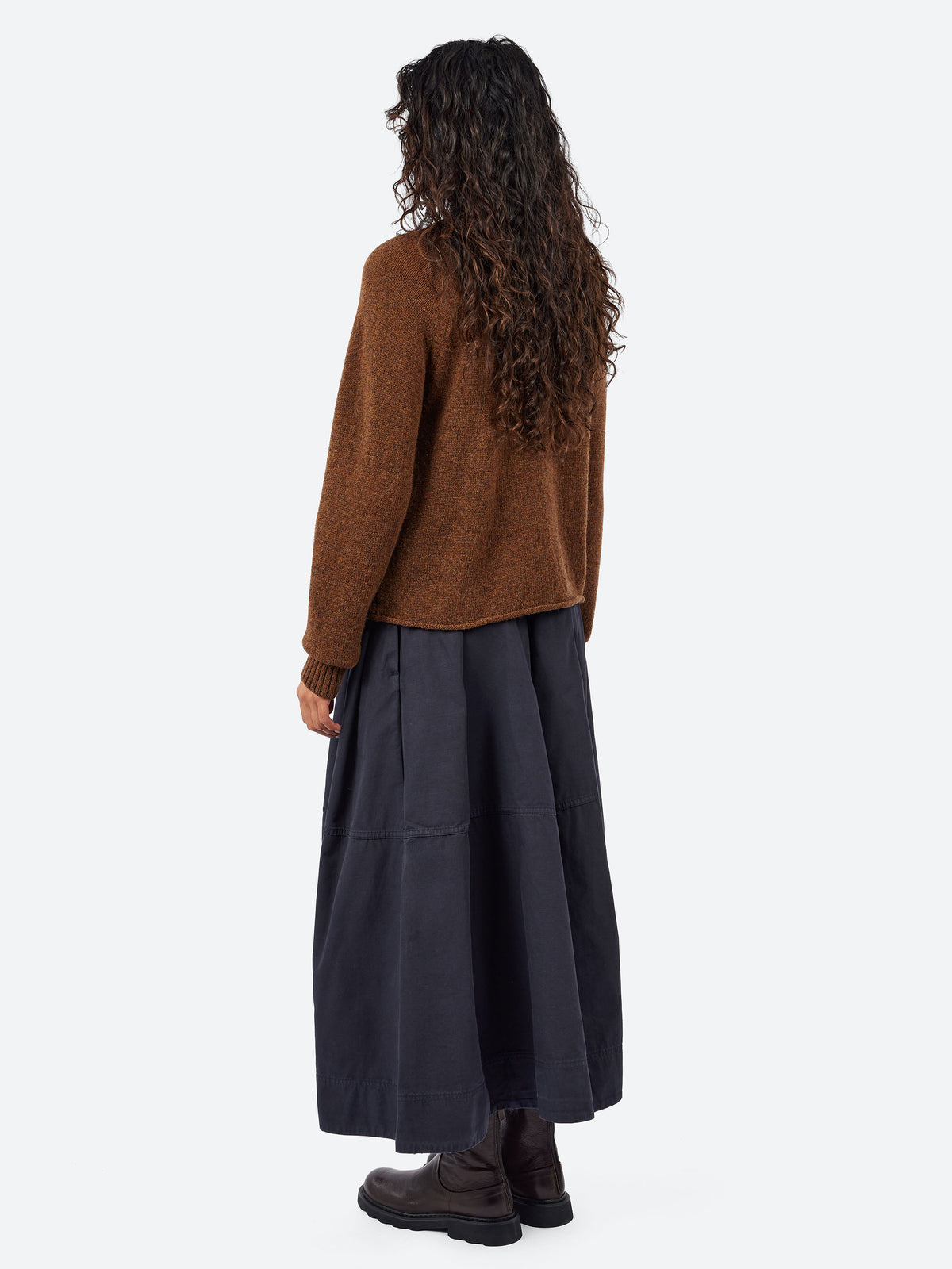 Heathery Wool High Neck Cardigan