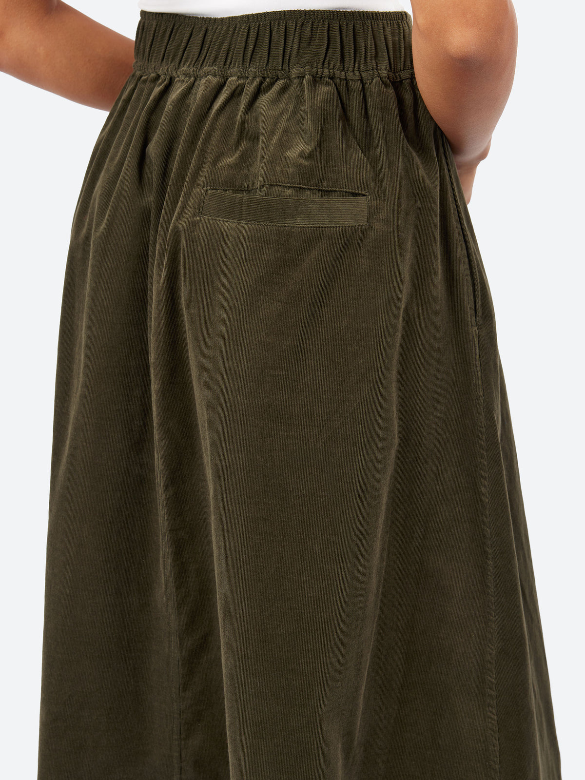 A-Line Cotton Needlecord Skirt