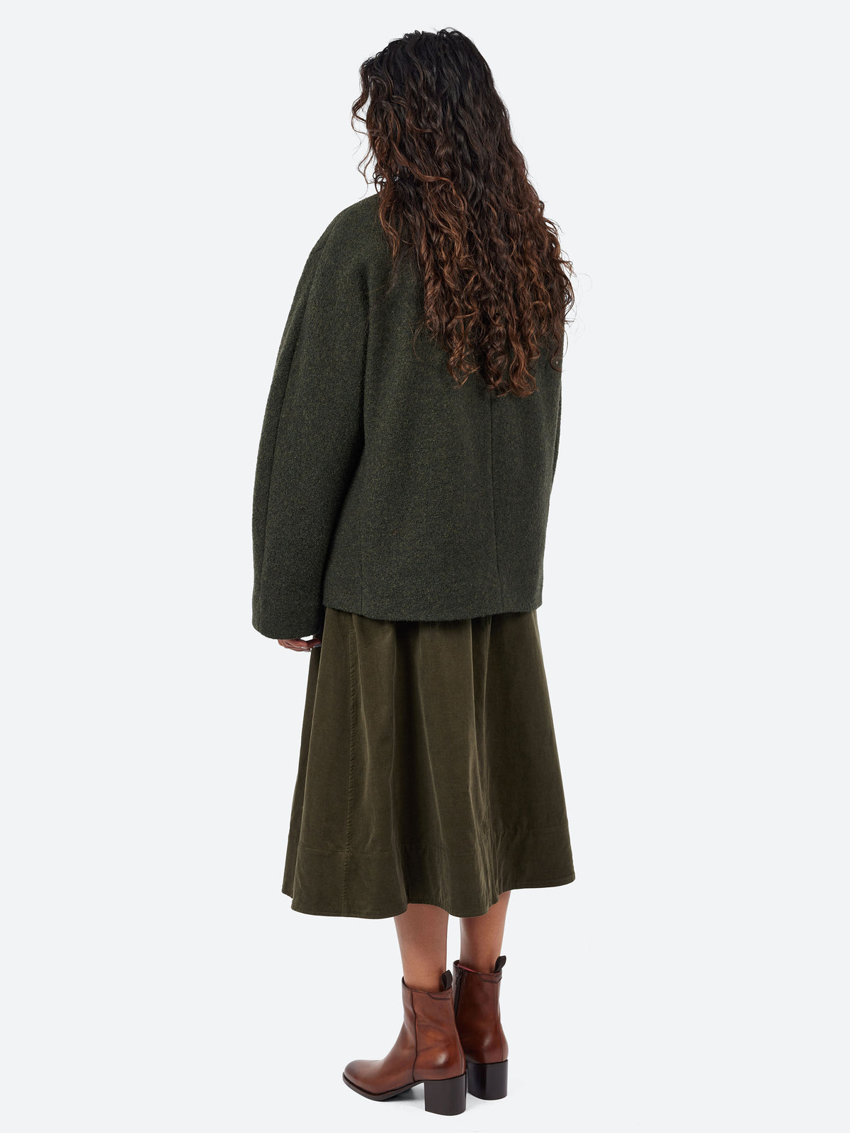 Boiled Wool Short Coat