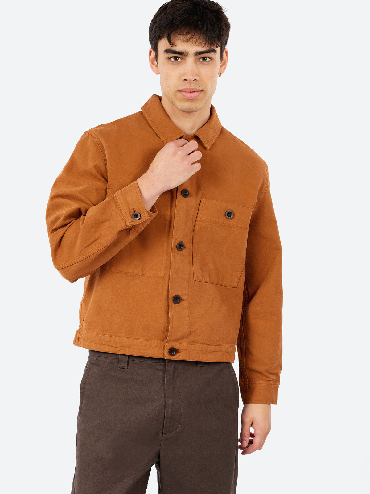 Garment Dyed Cotton Short Jacket