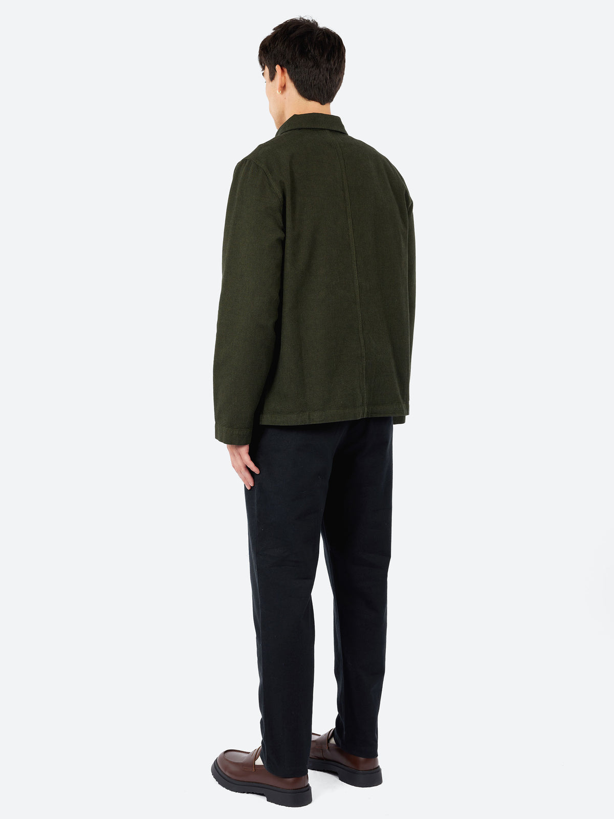 Unstructured Overdyed Micro Houndstooth Jacket