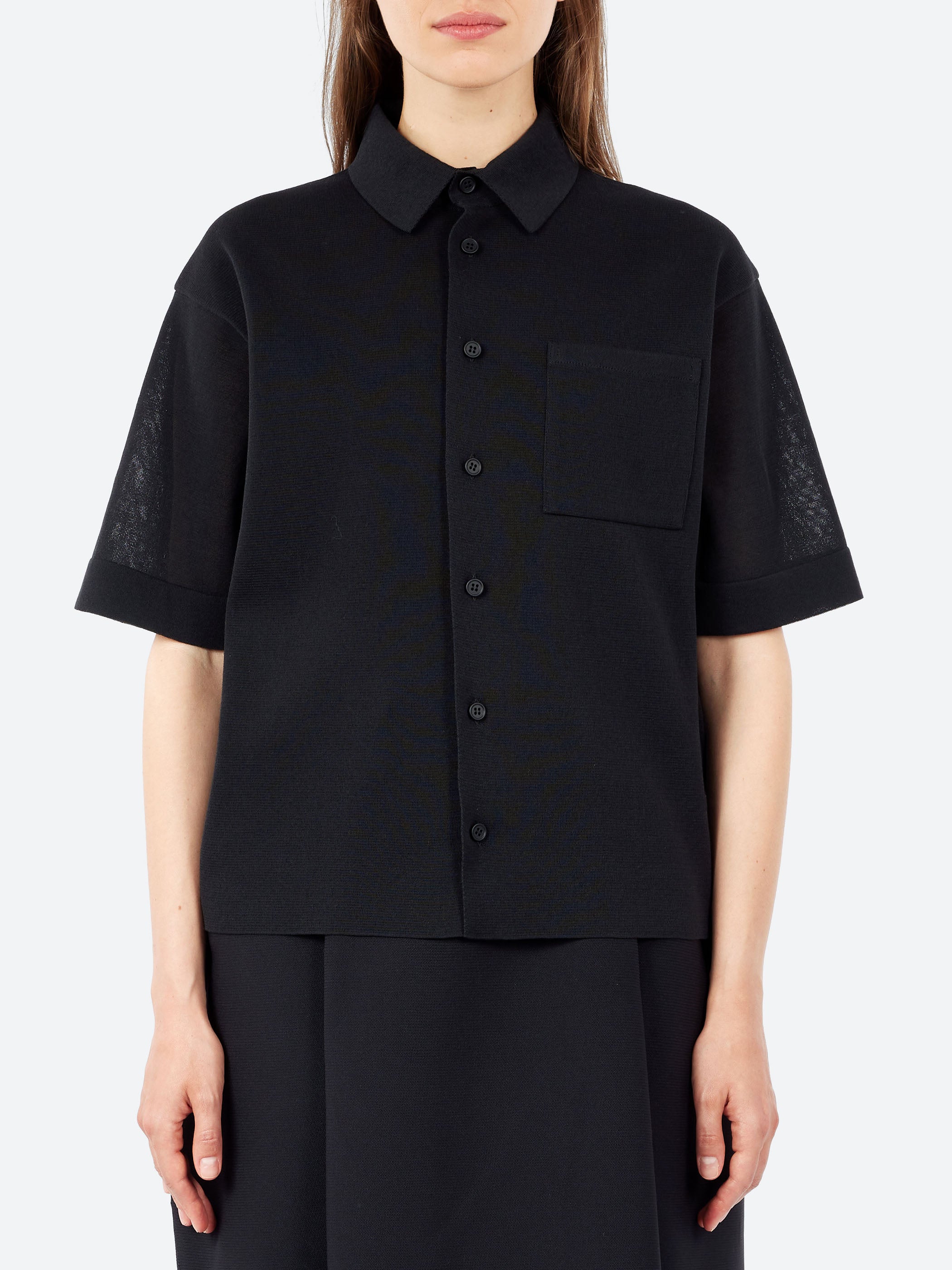 【CFCL】TC MILAN SHORT SLEEVE SHIRT CFCL - TC Milan Short Sleeve Shirt in Black – gravitypope
