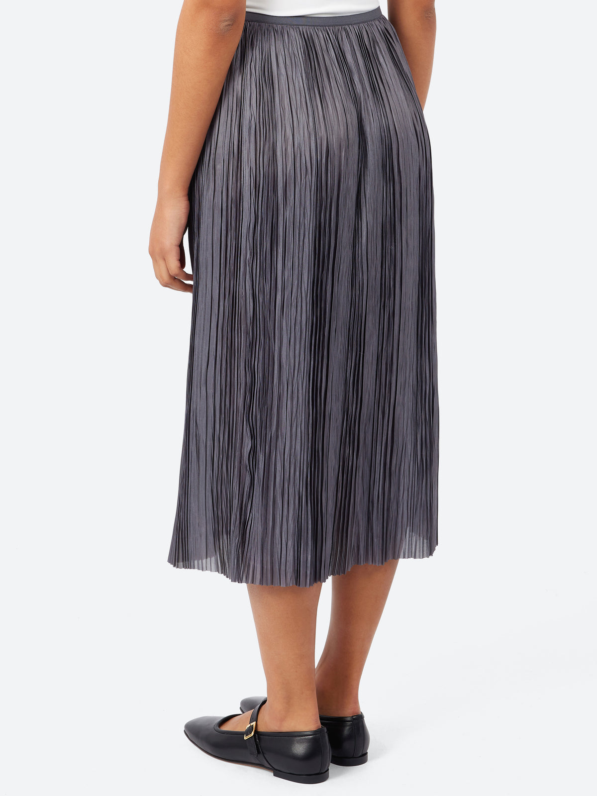 Plissé Midi Skirt