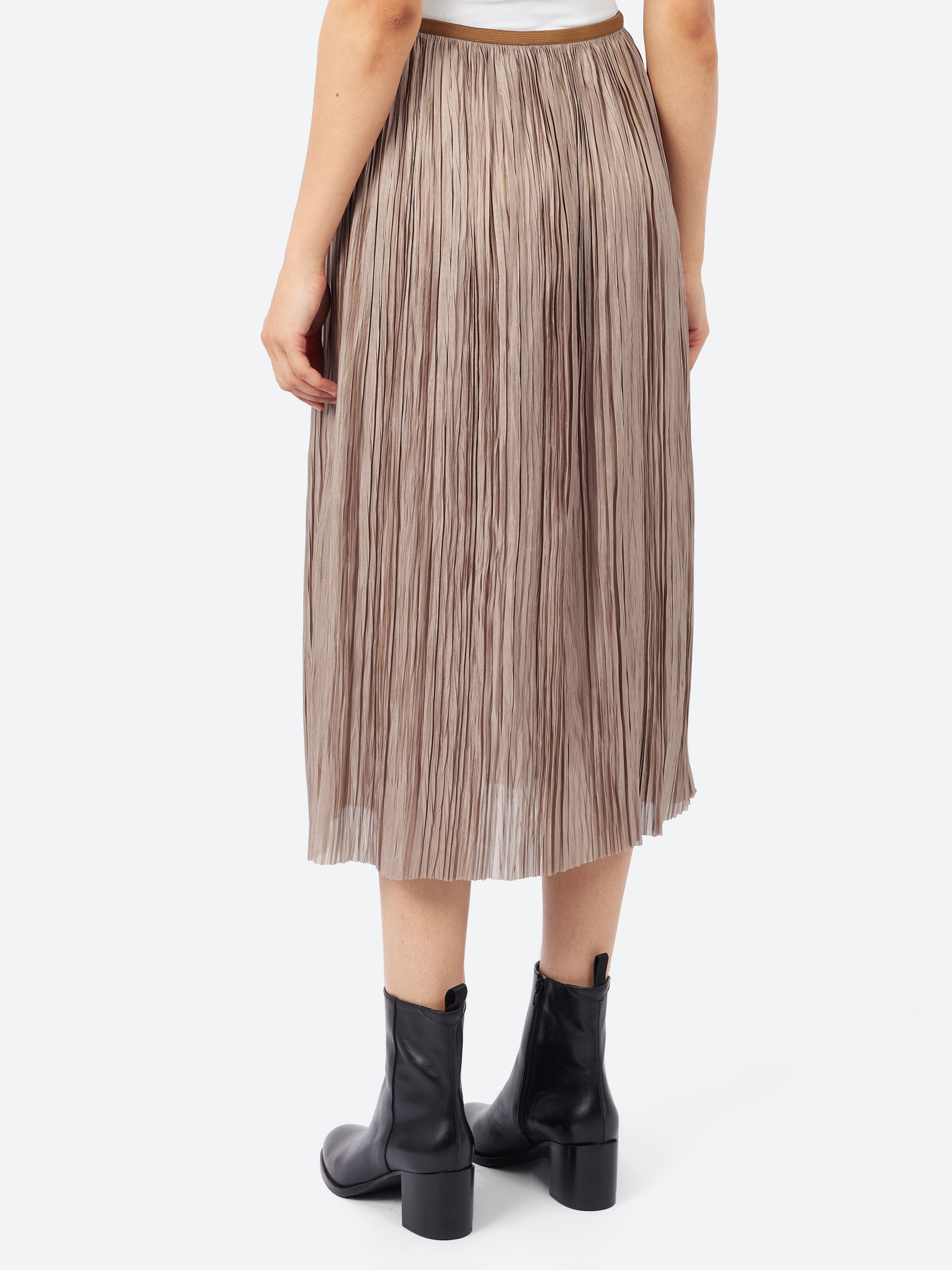 Plissé Midi Skirt
