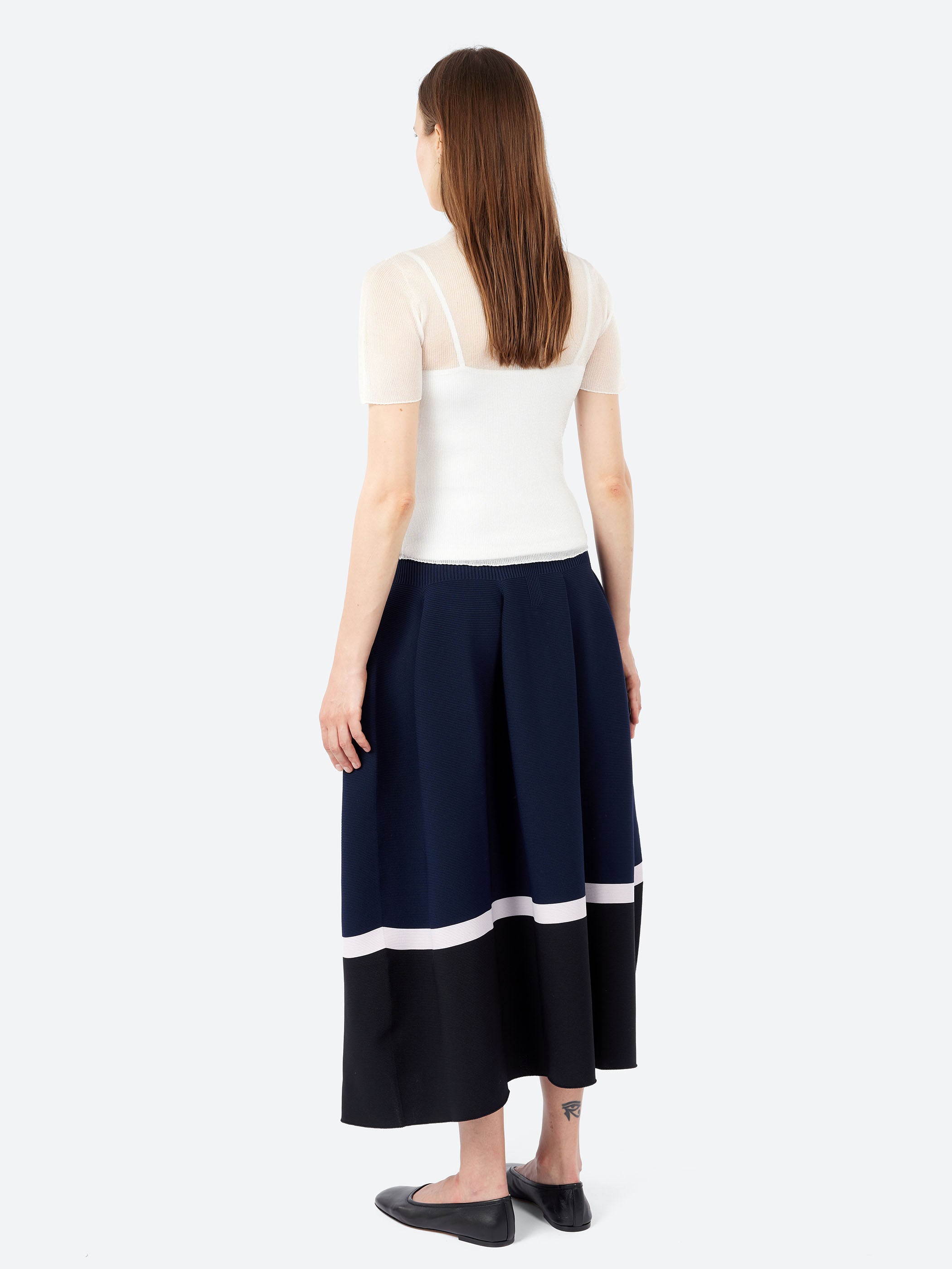 Portrait Lucent Short Sleeve Top