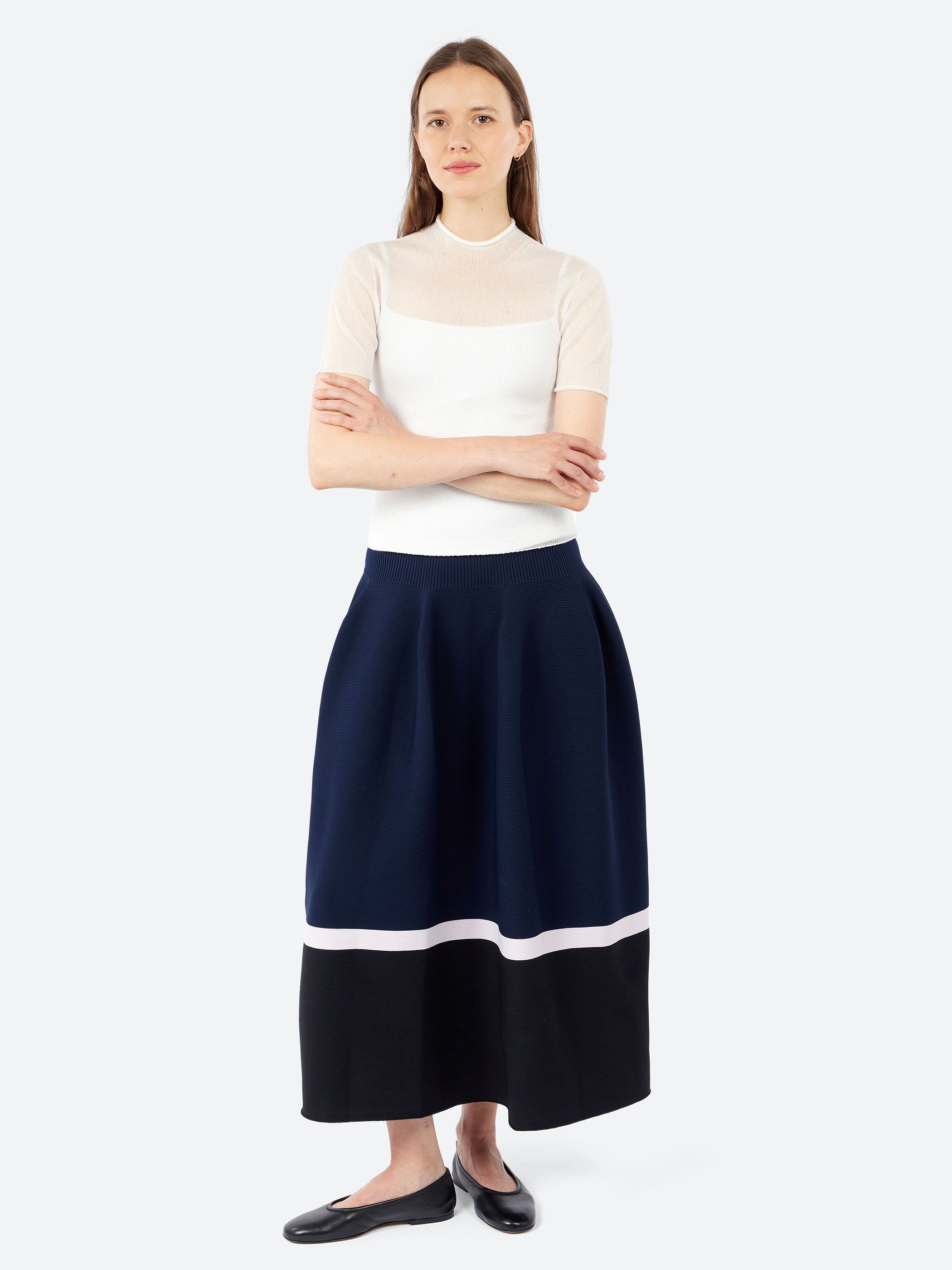 Portrait Lucent Short Sleeve Top
