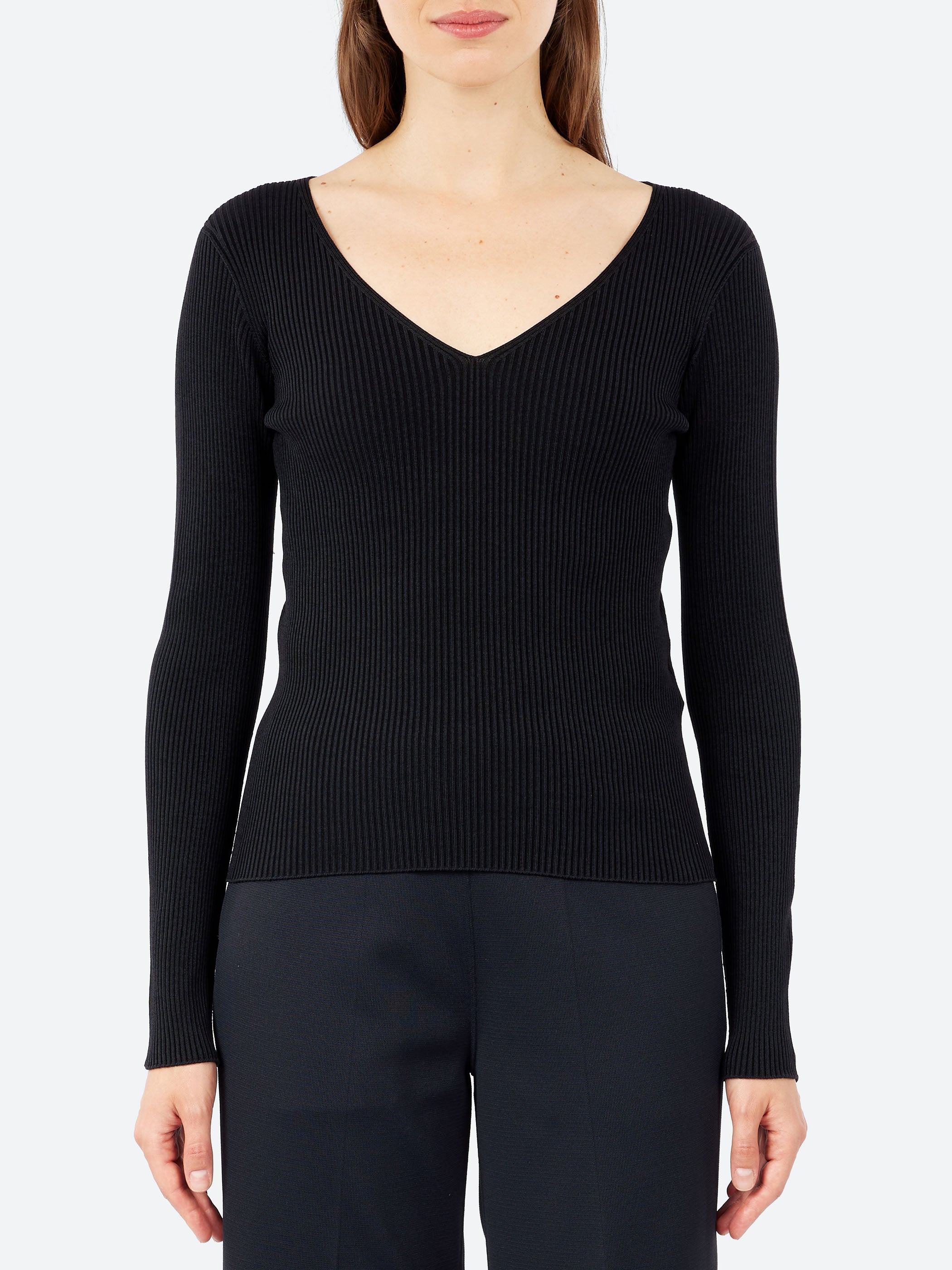 Portrait V-Neck Long Sleeve