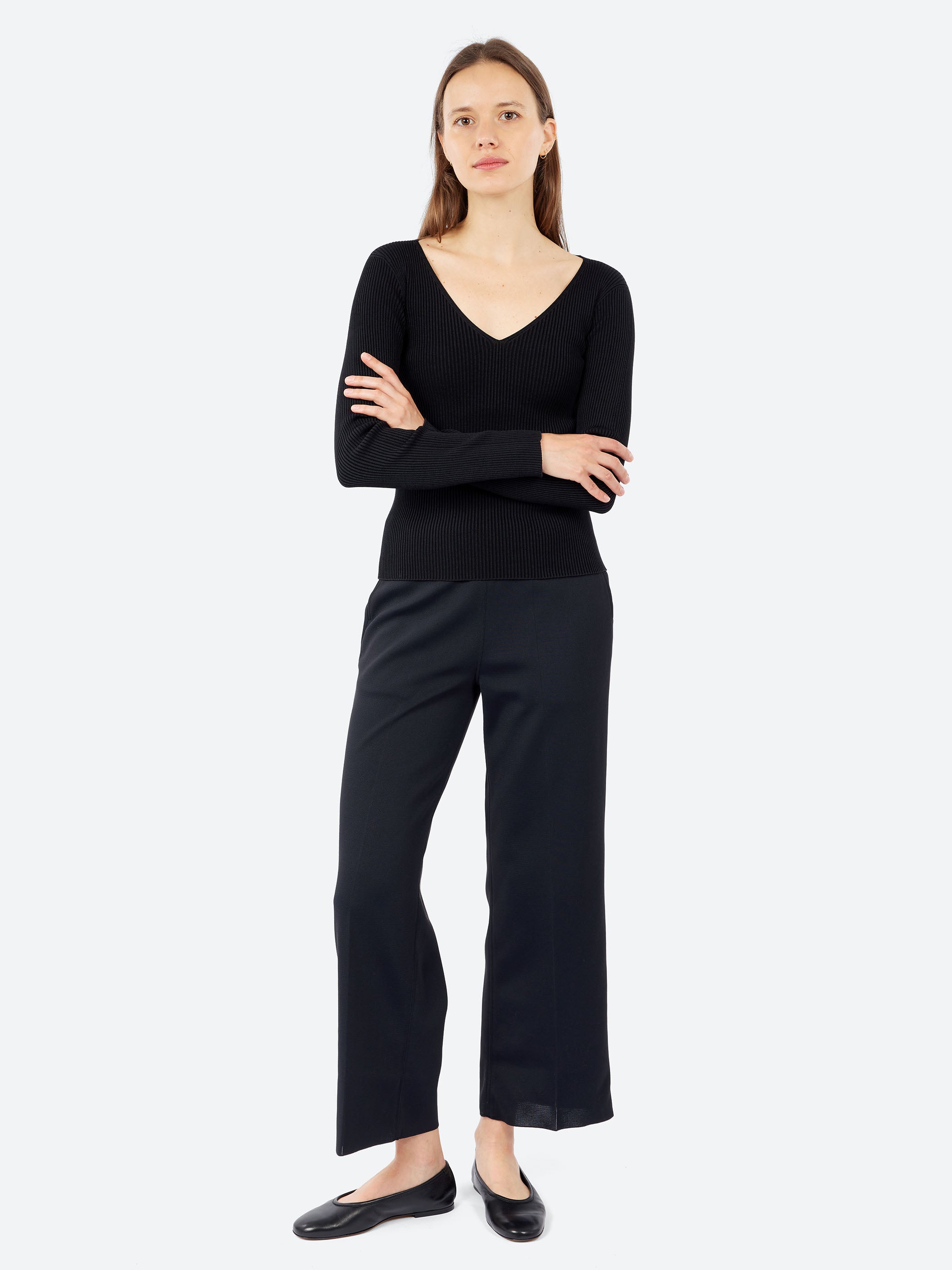 CFCL - Portrait Lucent Short Sleeve Top in Black – gravitypope