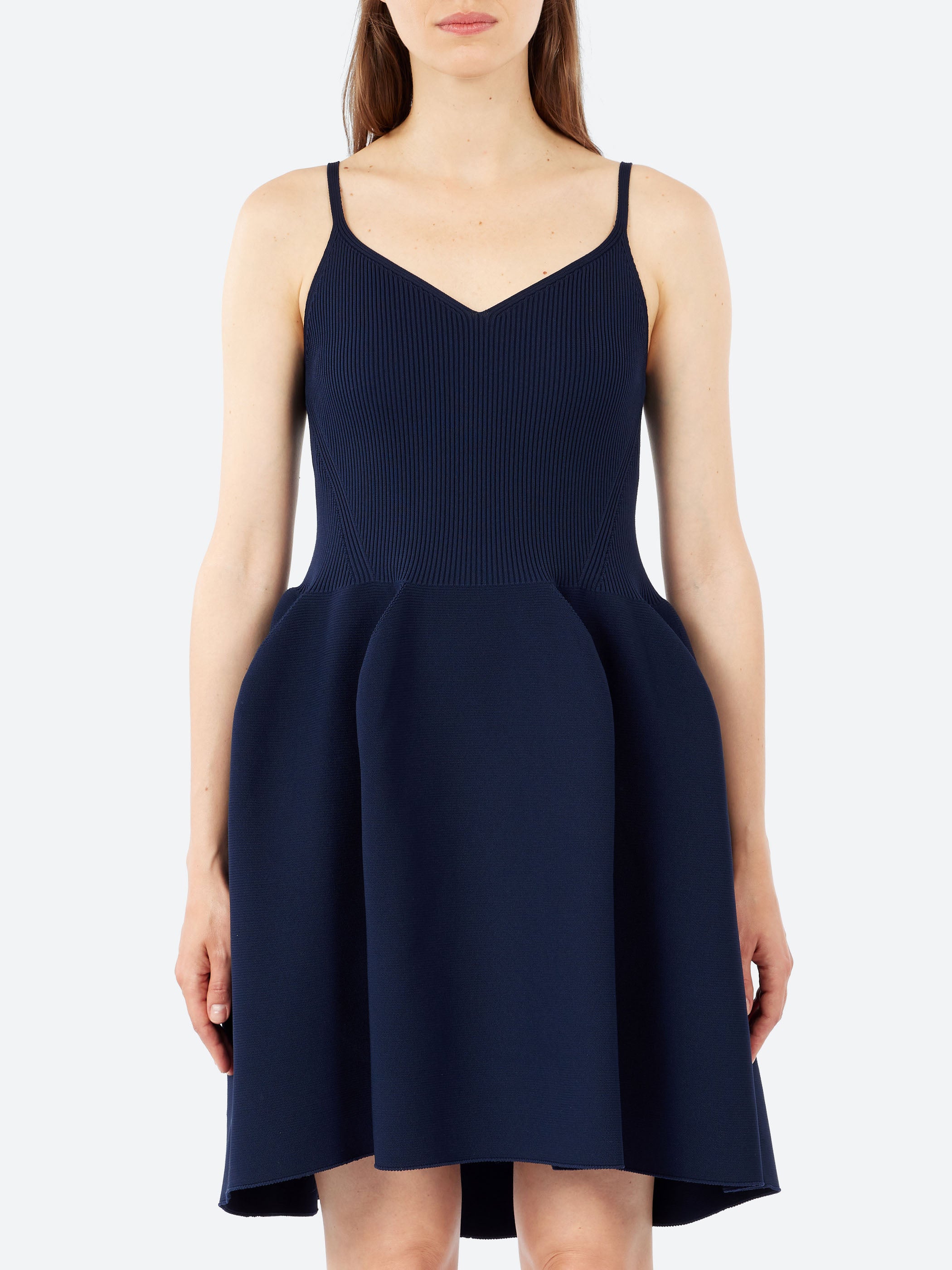 CFCL - Pottery Lucent Decolletage Short Sleeve Dress in Black