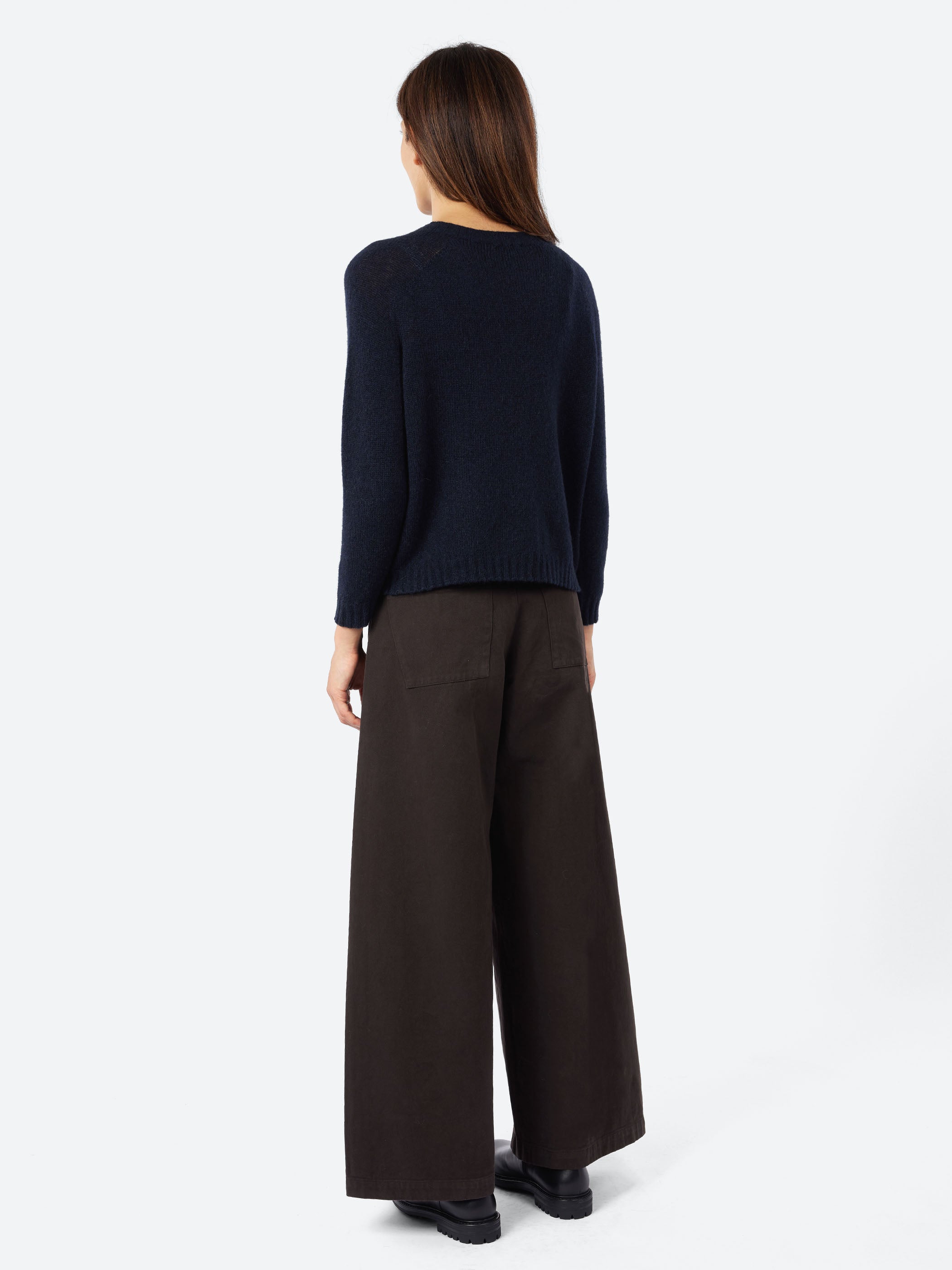 Three-Quarter Sleeve Wool and Camel Sweater