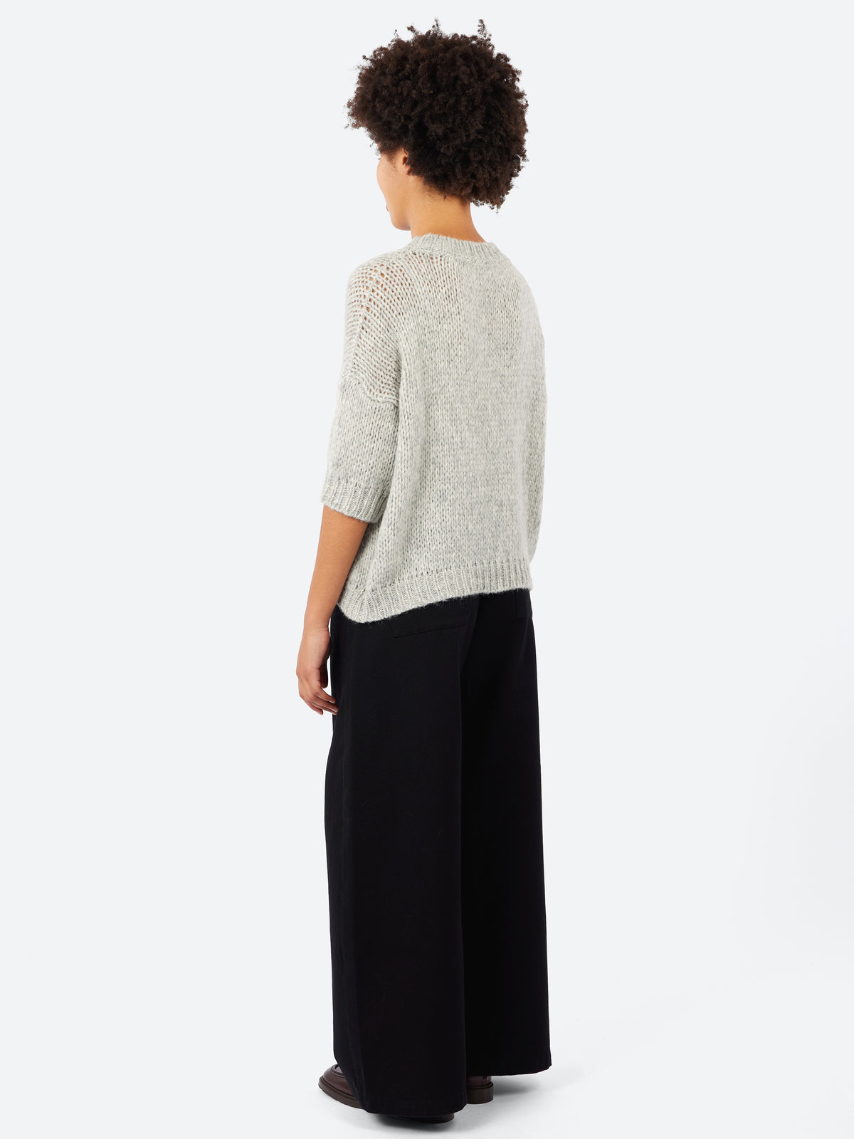 Three-Quarter Sleeve Baby Alpaca Sweater
