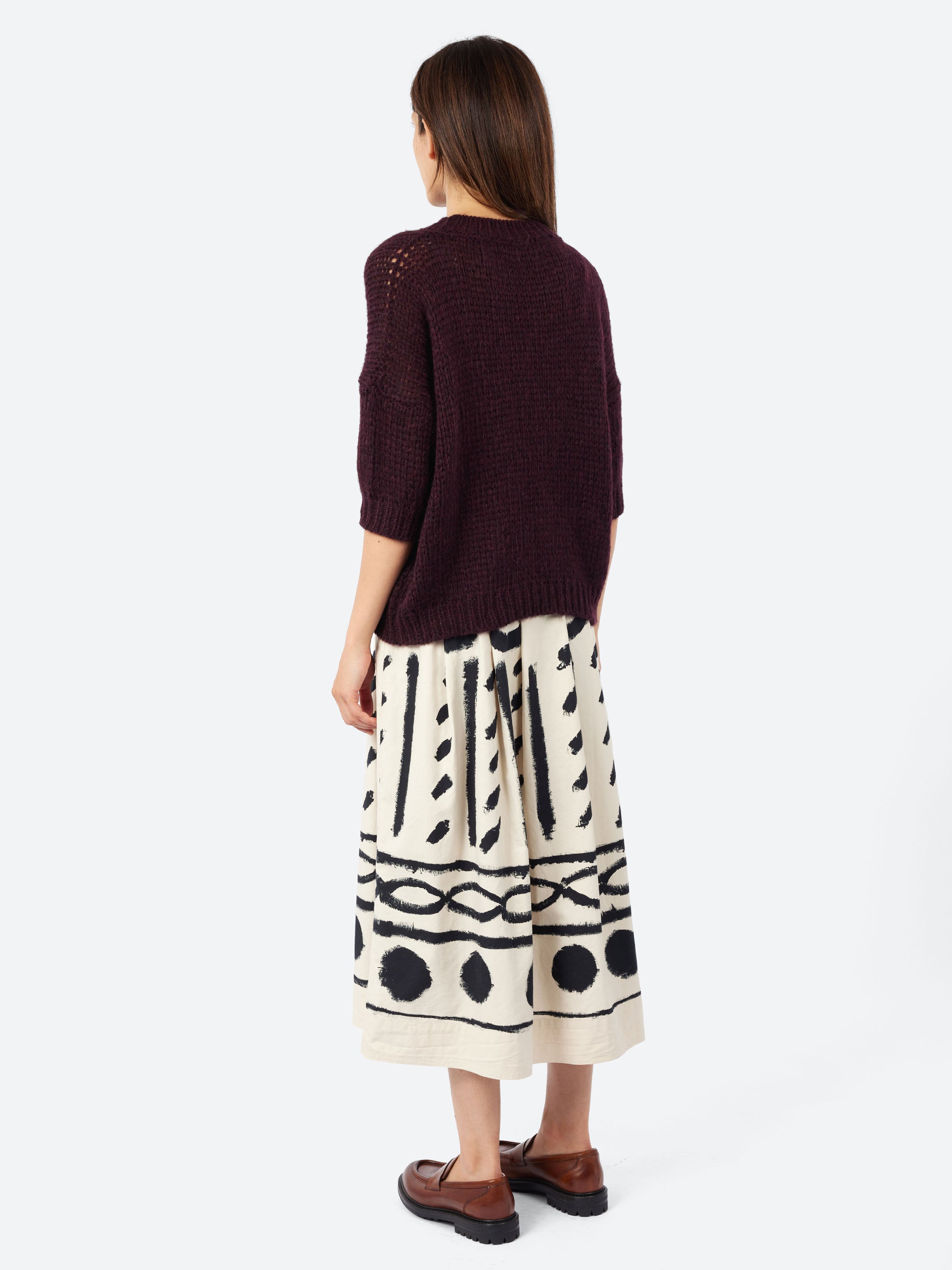 Three-Quarter Sleeve Baby Alpaca Sweater
