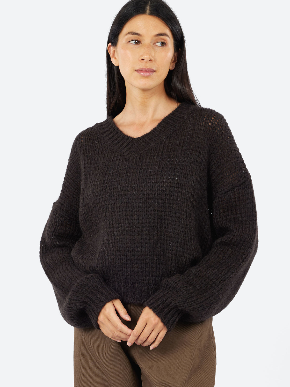 Alpaca V-Neck Sweater