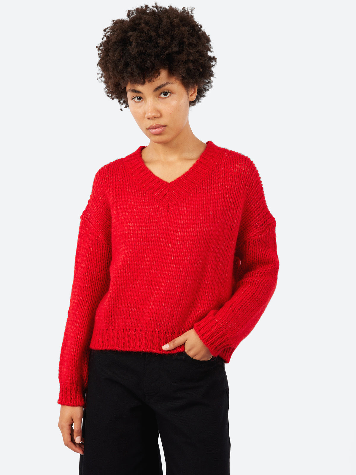 Alpaca V-Neck Sweater