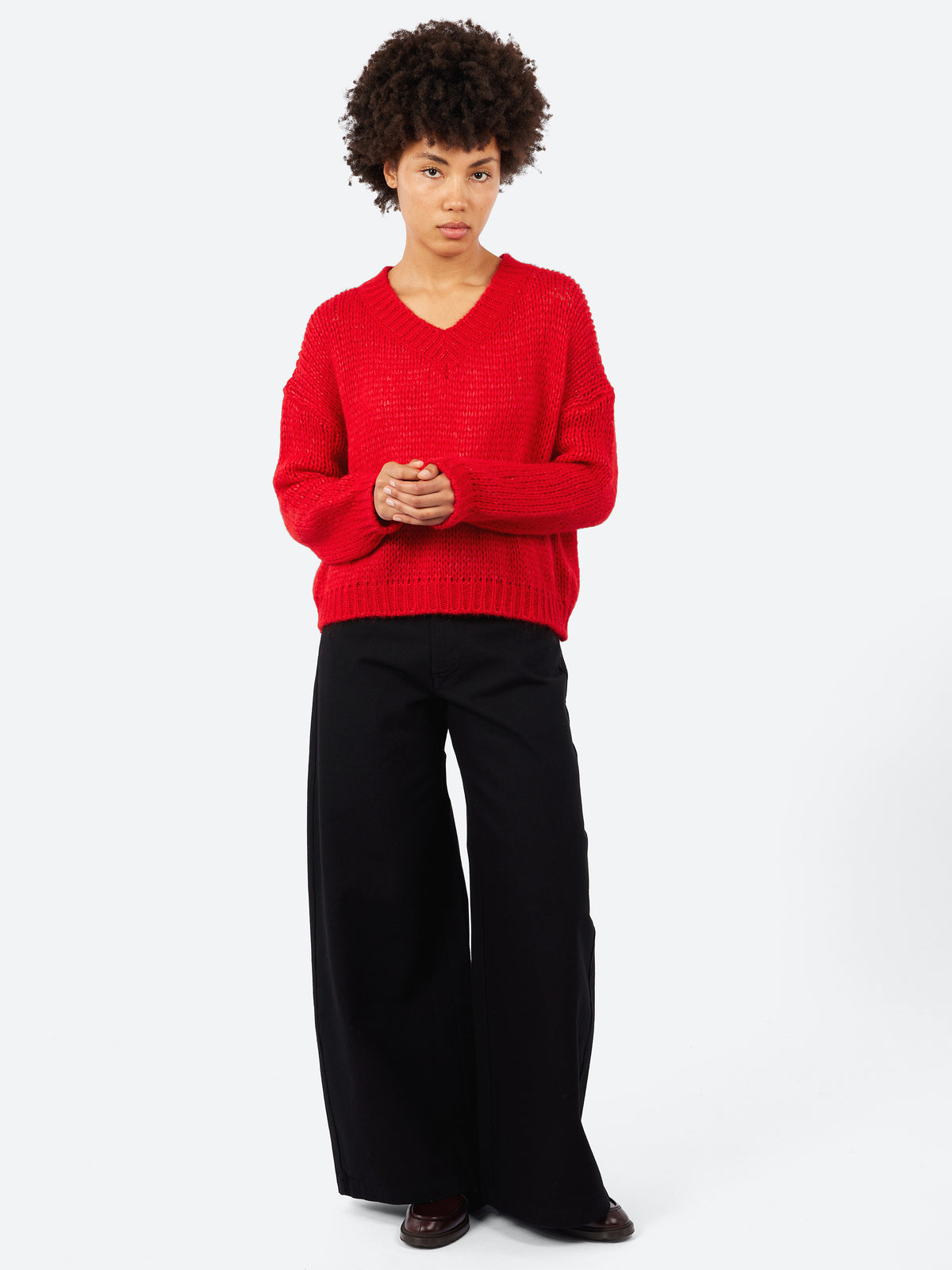 Alpaca V-Neck Sweater