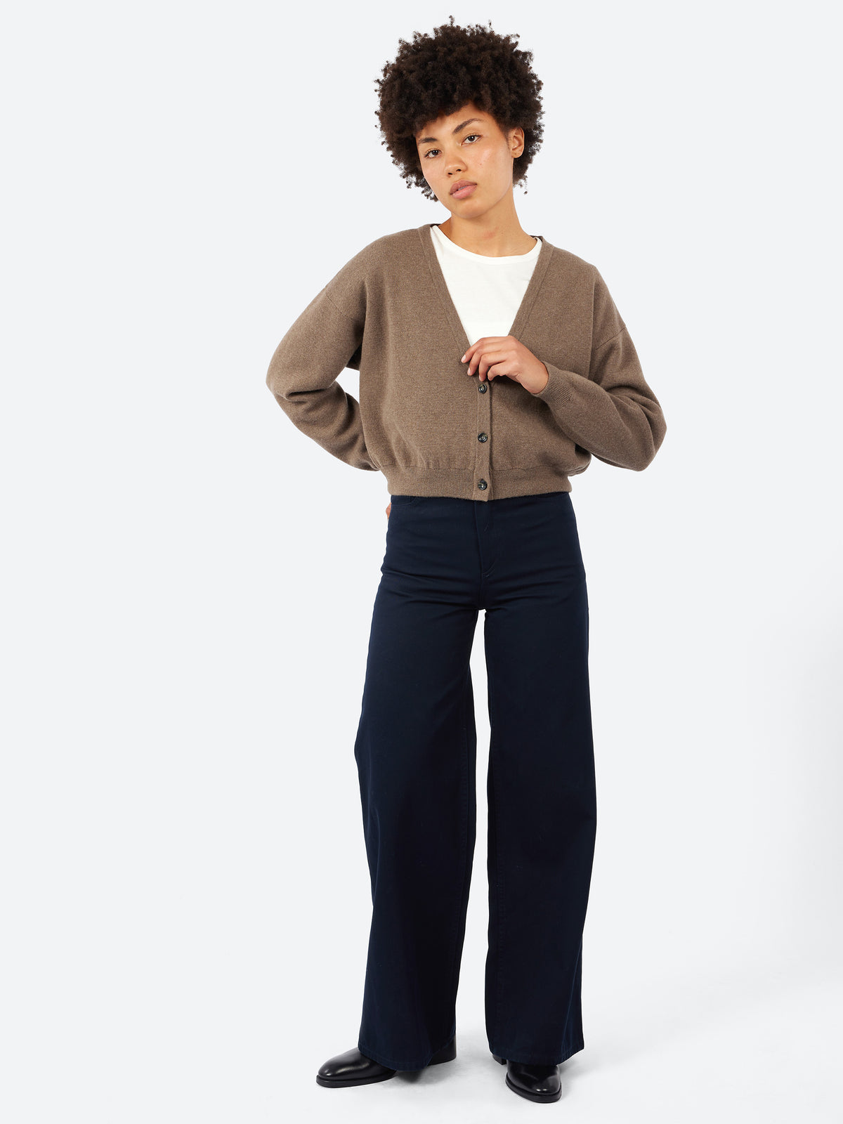 Boxy Merino Wool Cardigan