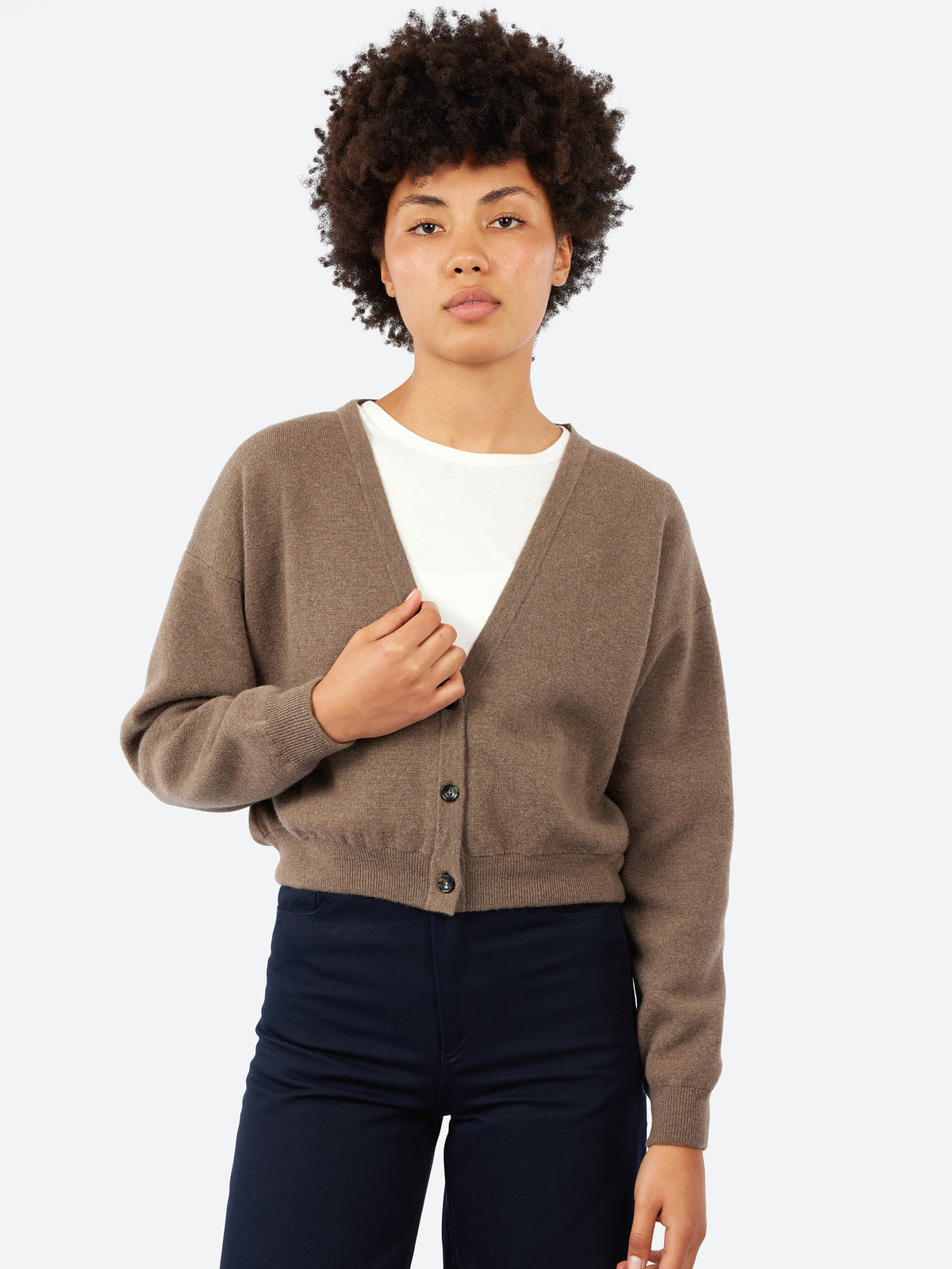 Boxy Merino Wool Cardigan
