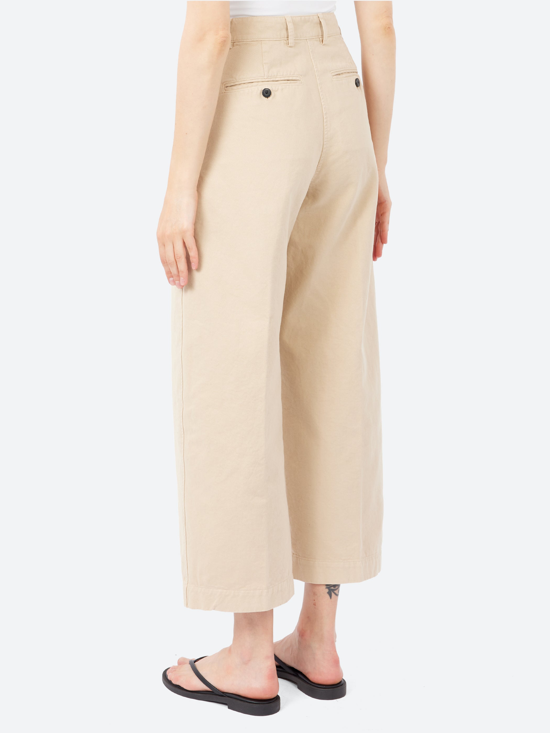 Barrel Leg Brushed Cotton Drill Trousers