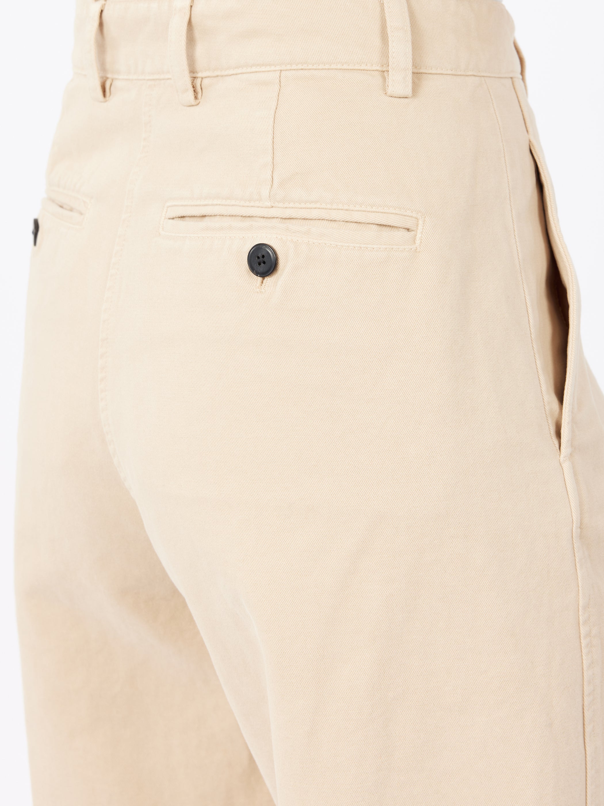 Barrel Leg Brushed Cotton Drill Trousers