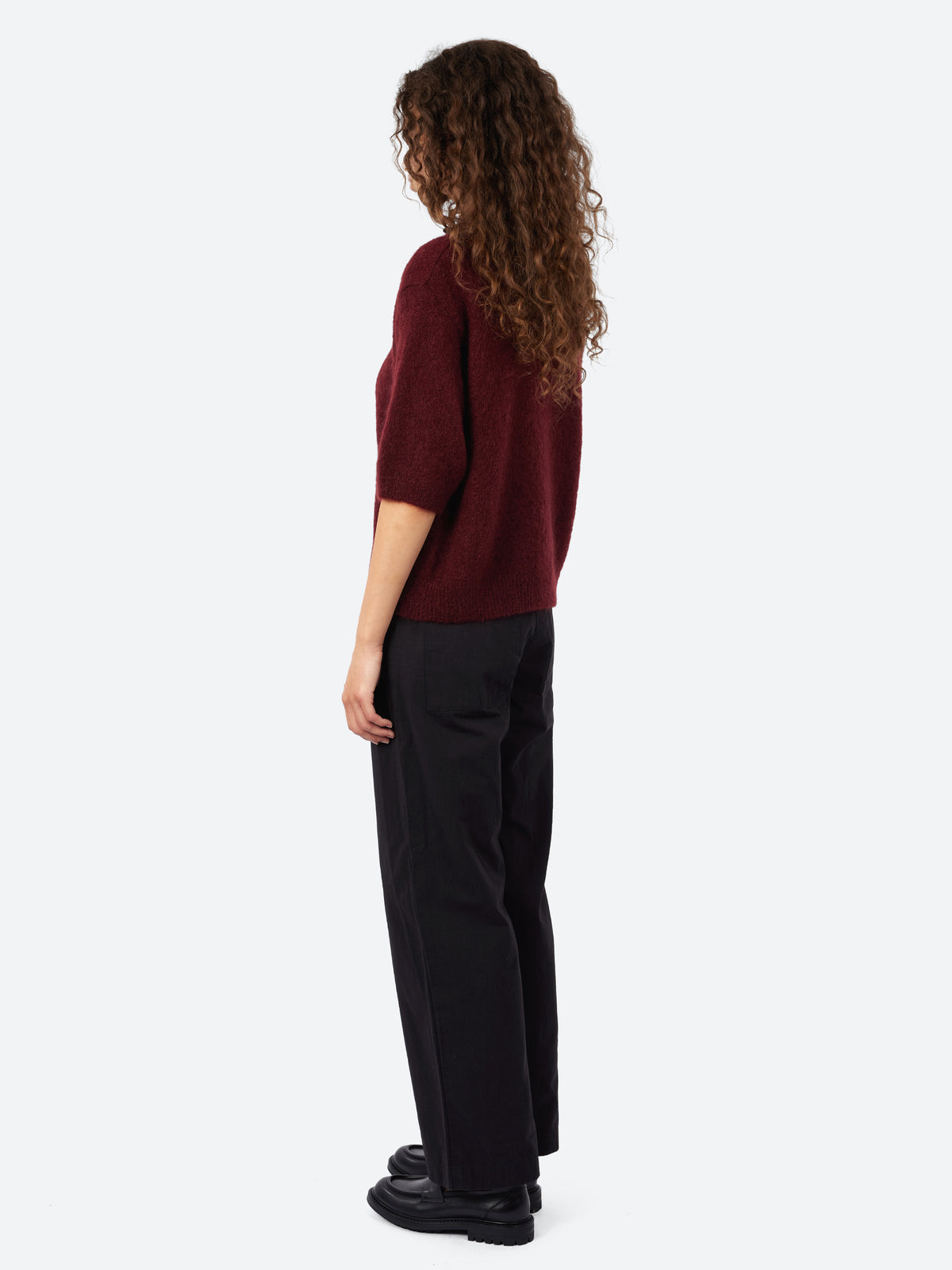 Short-Sleeved Mohair Sweater