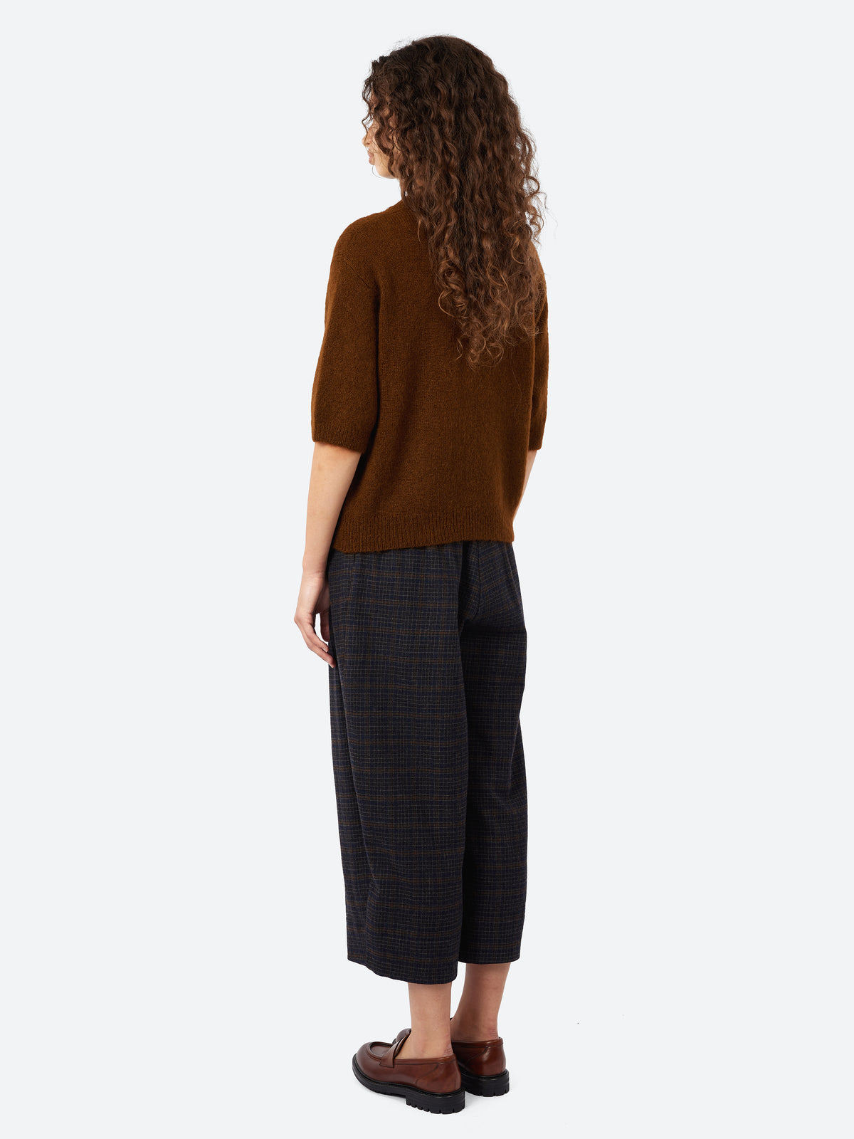 Short-Sleeved Mohair Sweater