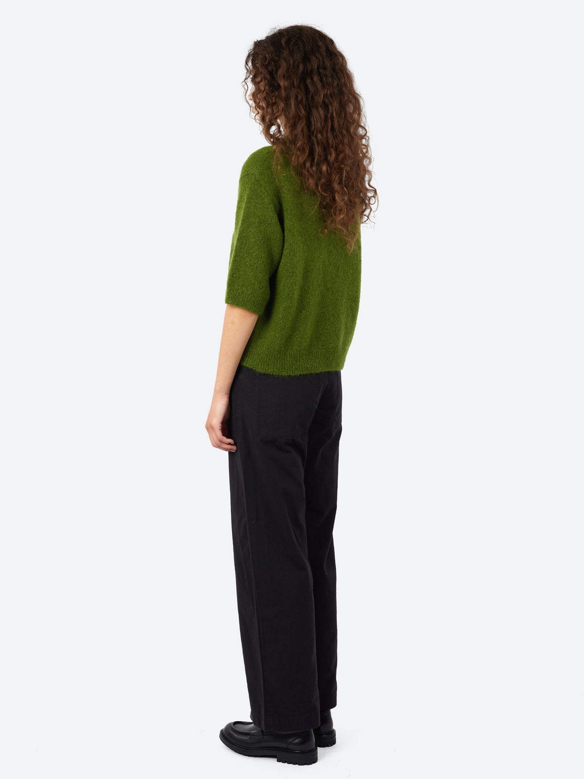 Short-Sleeved Mohair Sweater