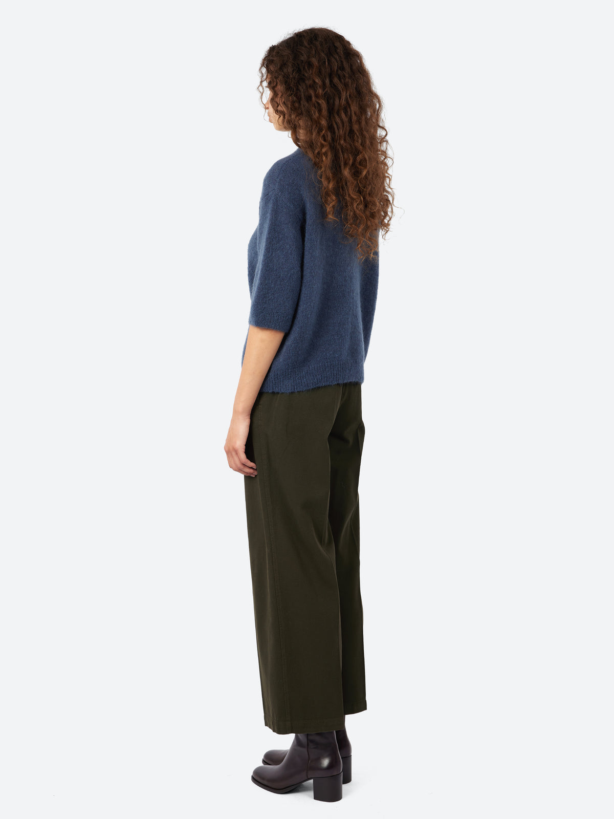Short-Sleeved Mohair Sweater