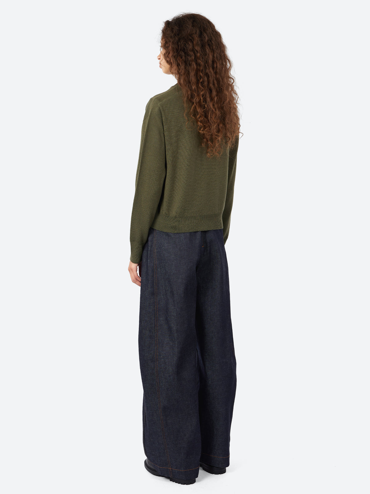 Plain Knit Wool Cardigan