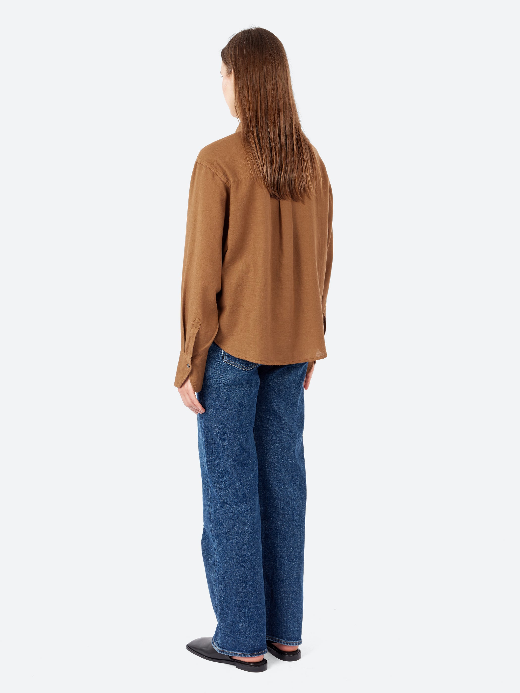 Cotton and Wool Micro-Weave Shirt
